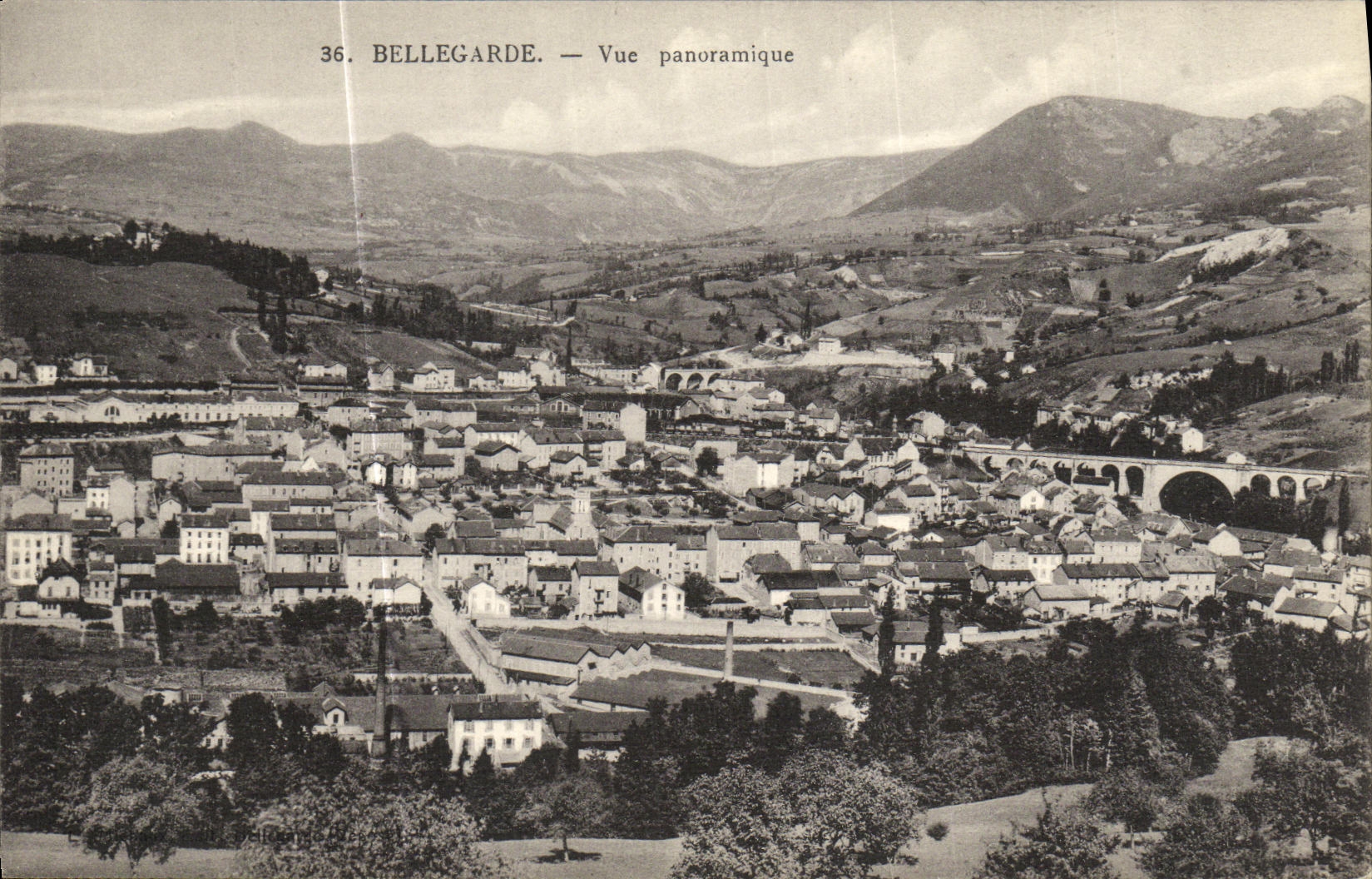 VINTAGE POSTCARD Bellegard Panoramic View