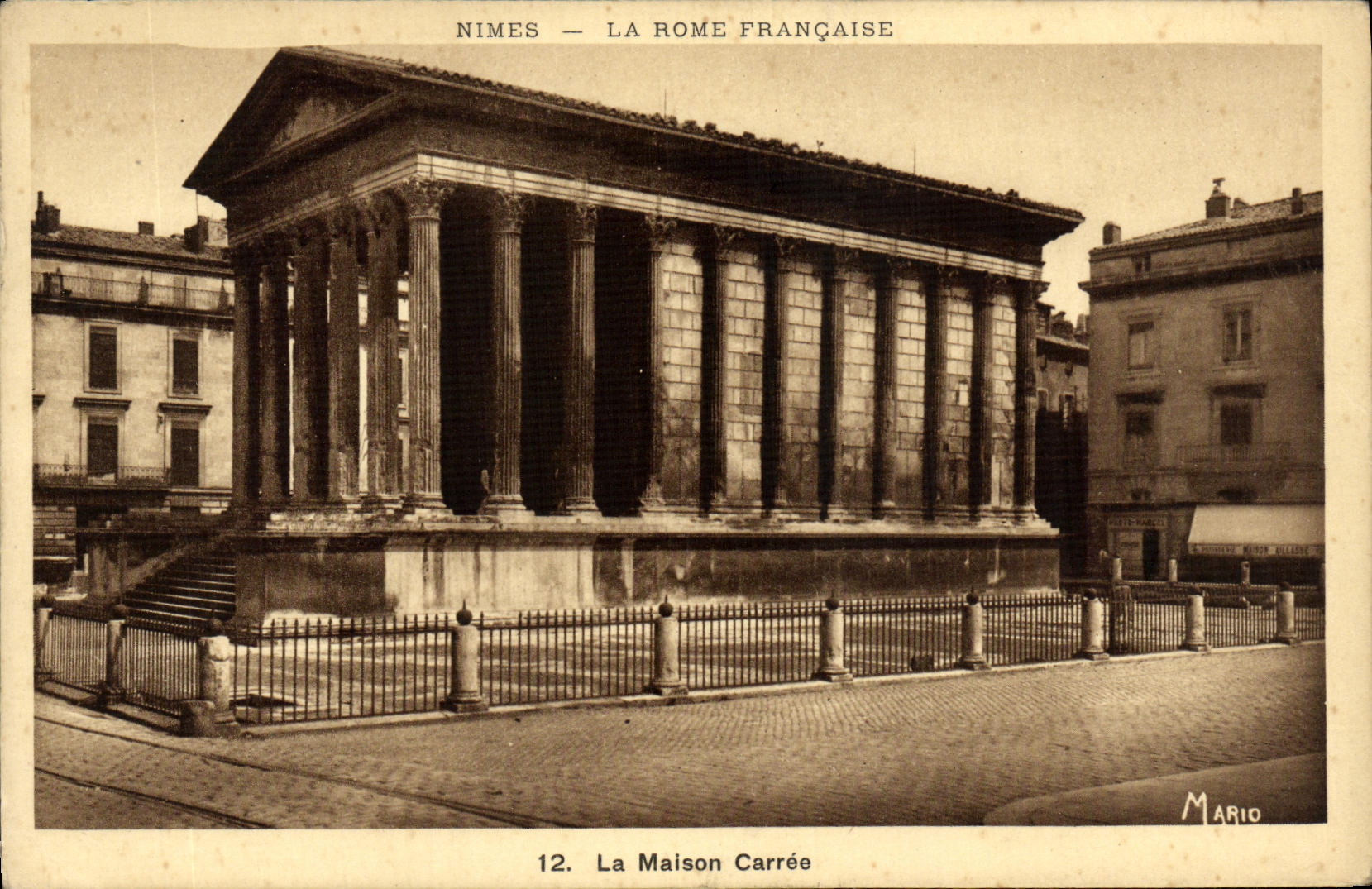 POSTAL Nimes Roma francesa de la VENDIMIA la casa cuadrada
