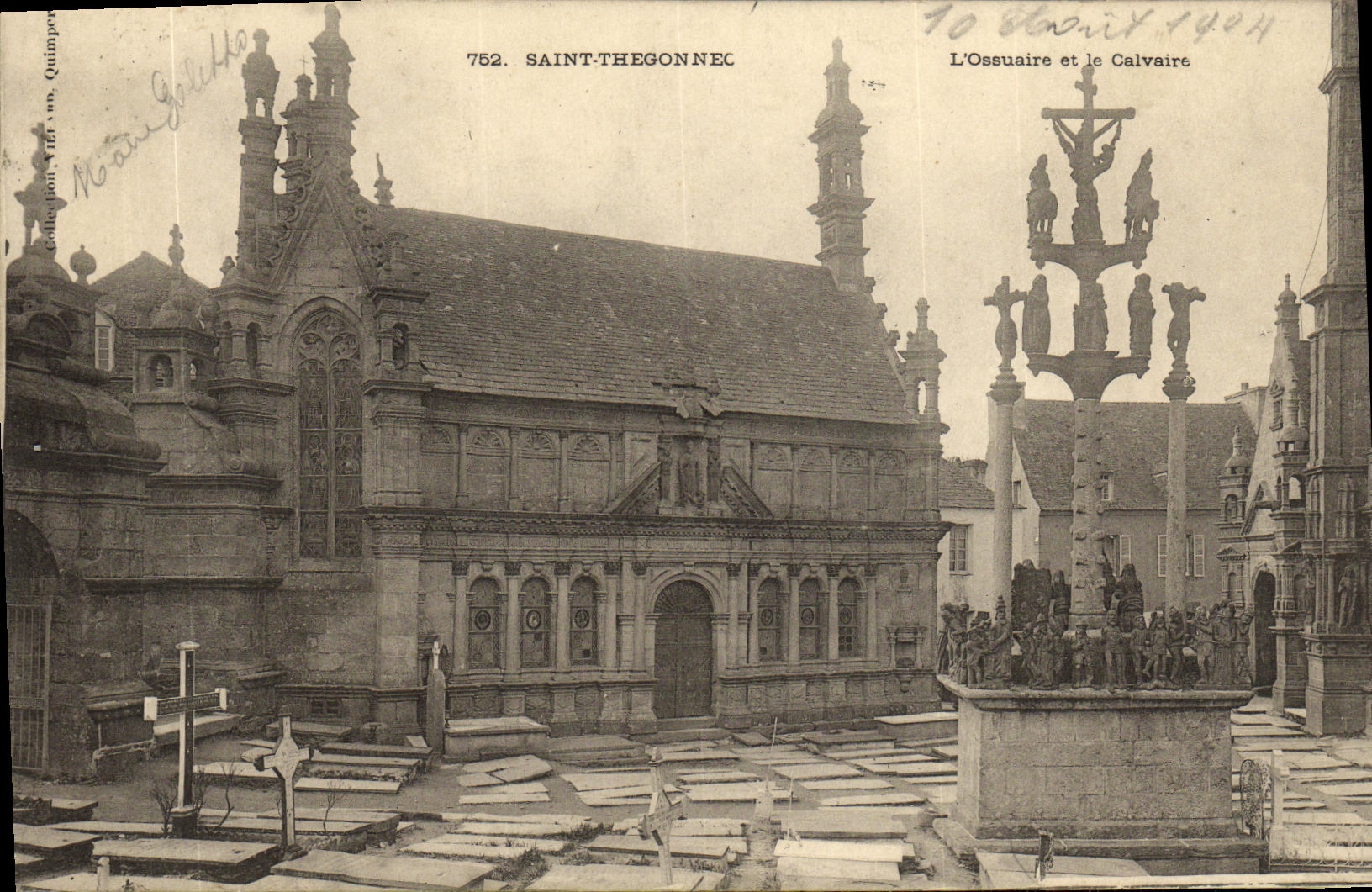 VINTAGE POSTCARD Holy Thegonnec L ossuary and the martyrdom
