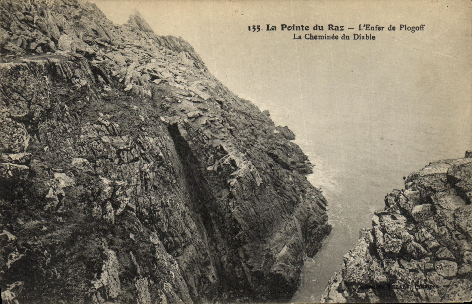 VINTAGE POSTCARD Morlaix the Point of Rau L Hell of Plogoff the Chimney of the Devil