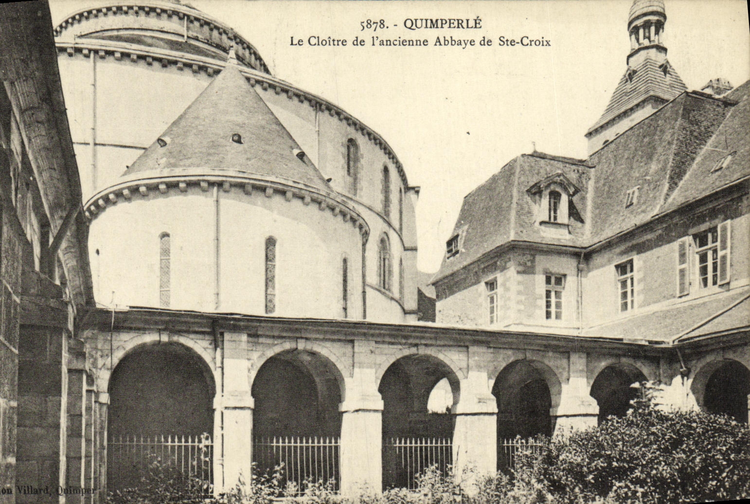 VINTAGE POSTCARD Quimperle the Cloister of L Old Abbey of co  Cross
