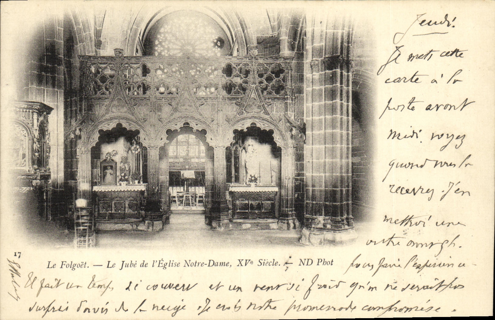 CPA Le Folgoet Le Jube de L Eglise Notre Dame