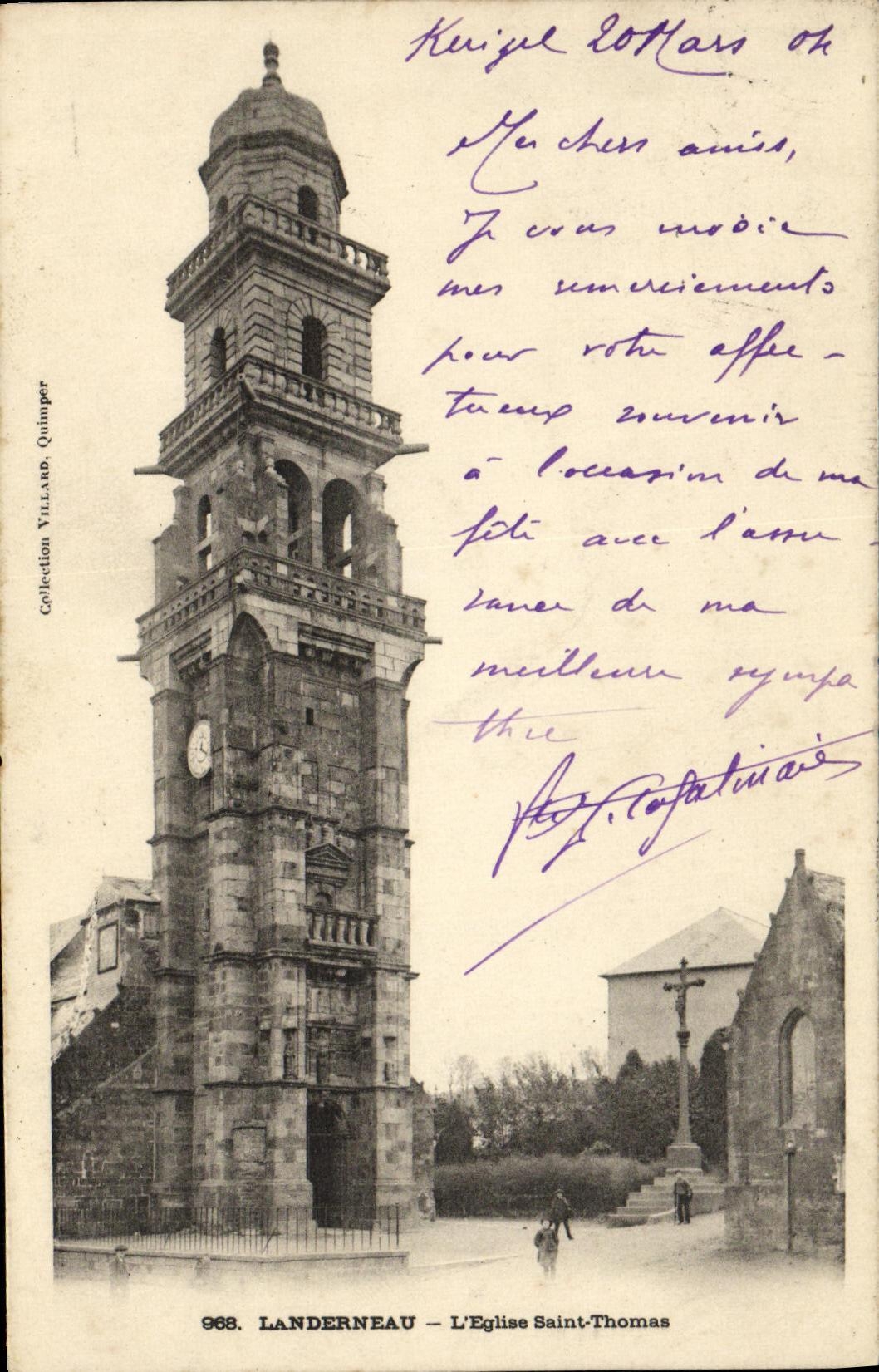 CPA Landerneau L Eglise Saint Thomas