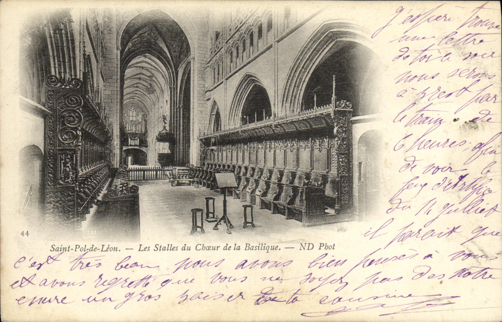 VINTAGE POSTCARD Holy pol of Leon Stalls of the Chorus of the Basilica
