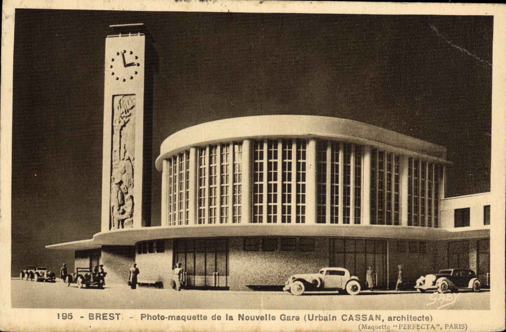CPA Brest Photo marquette de la Nouvelle Gare