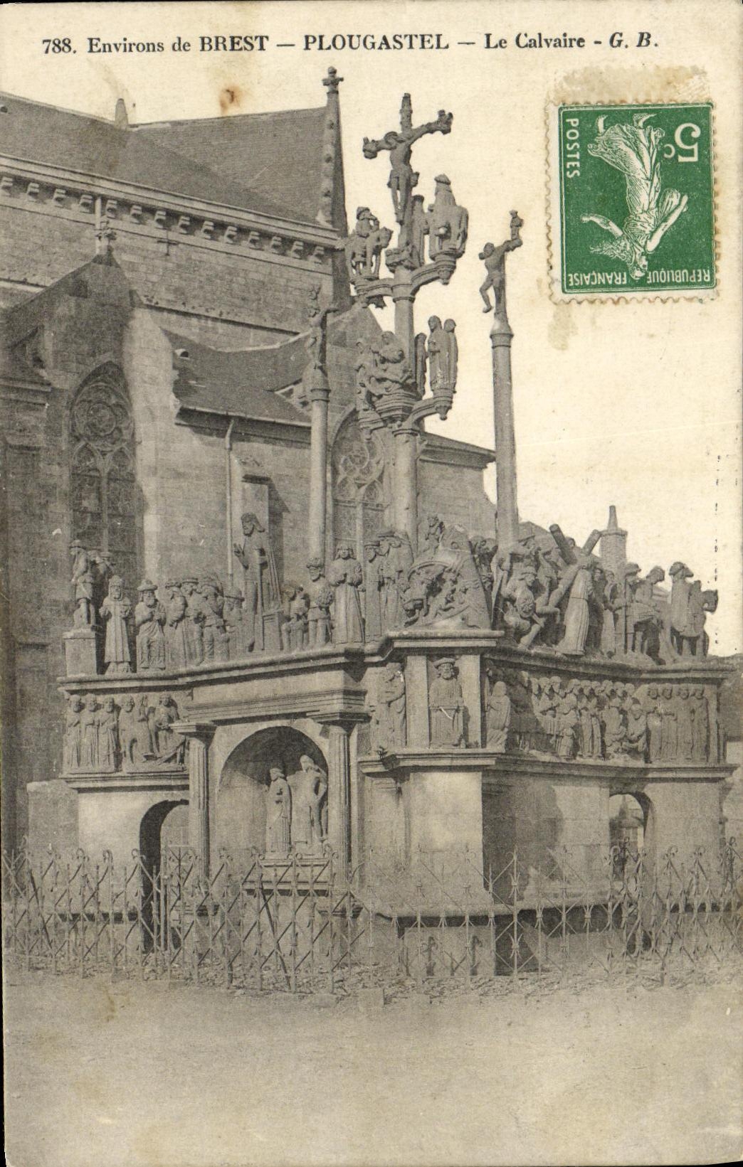 CPA Environs de Brest Plougastel Le Calvaire