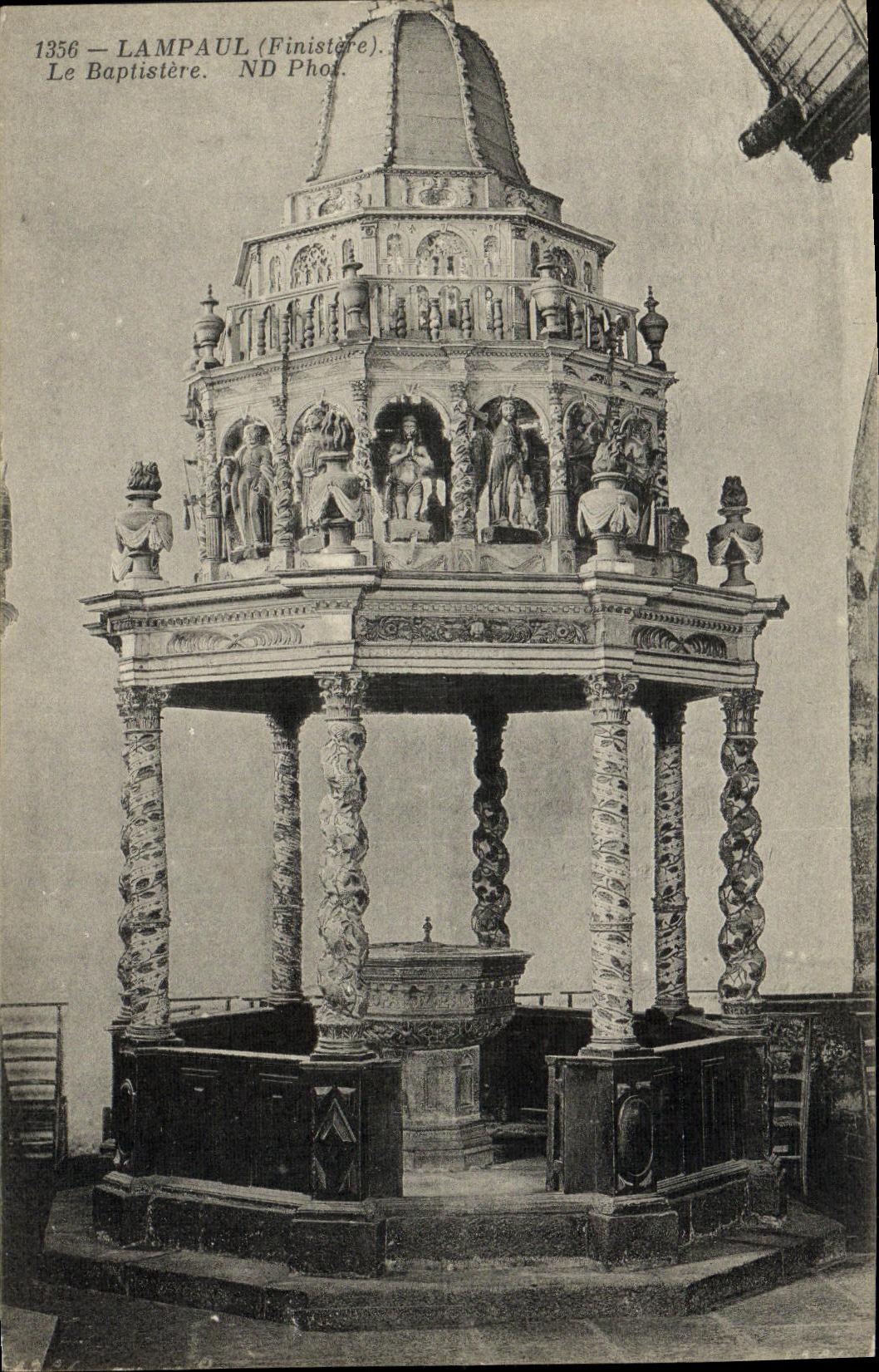 VINTAGE POSTCARD Lampaul the Baptistry