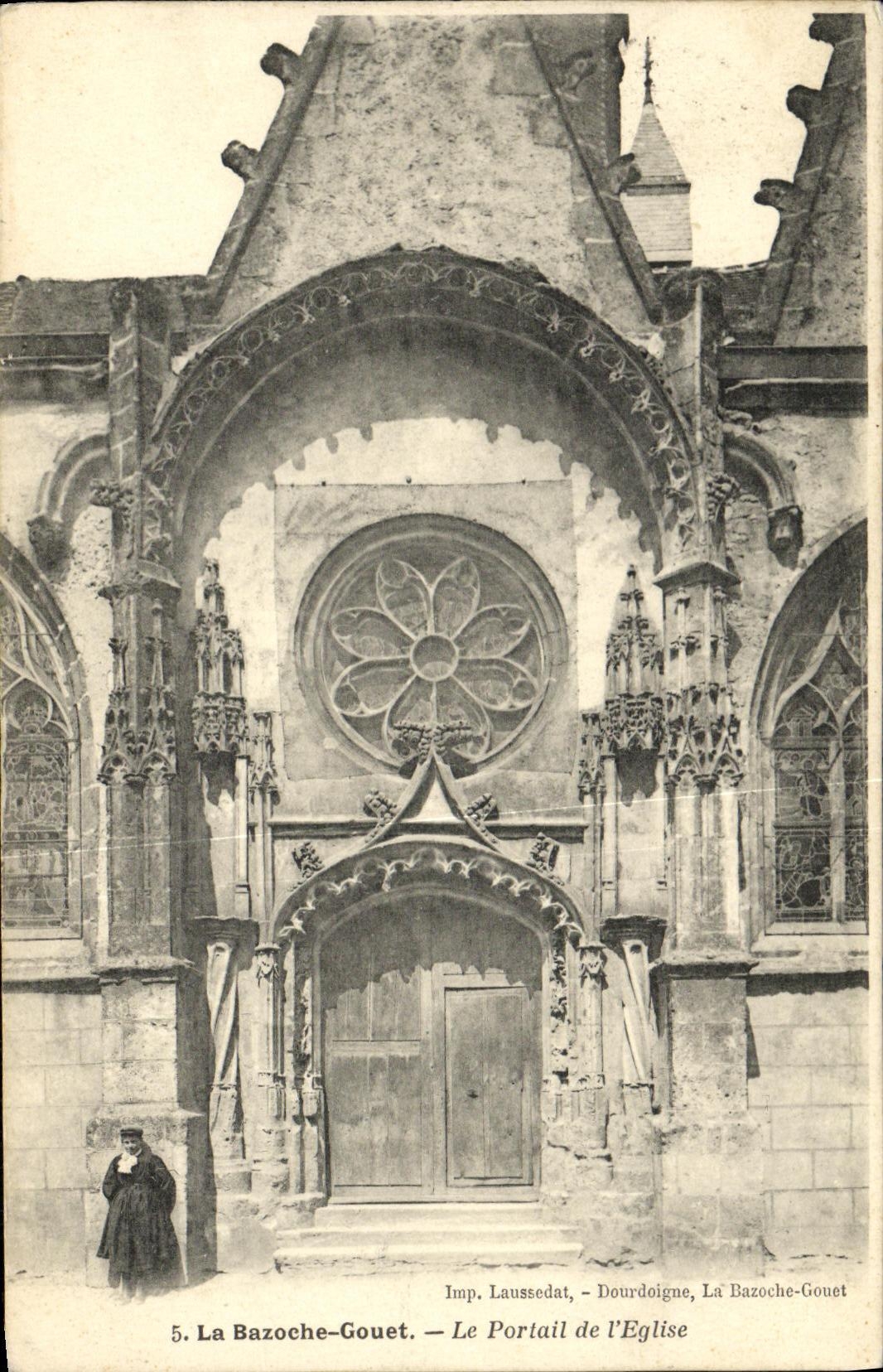 CPA La Bazoche Gouet Le Portail de l Eglise