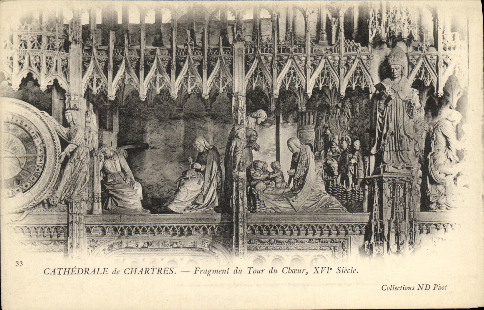CPA Cathedrale de Chartres Fragment du Tour du Choeur XVl e Siecle