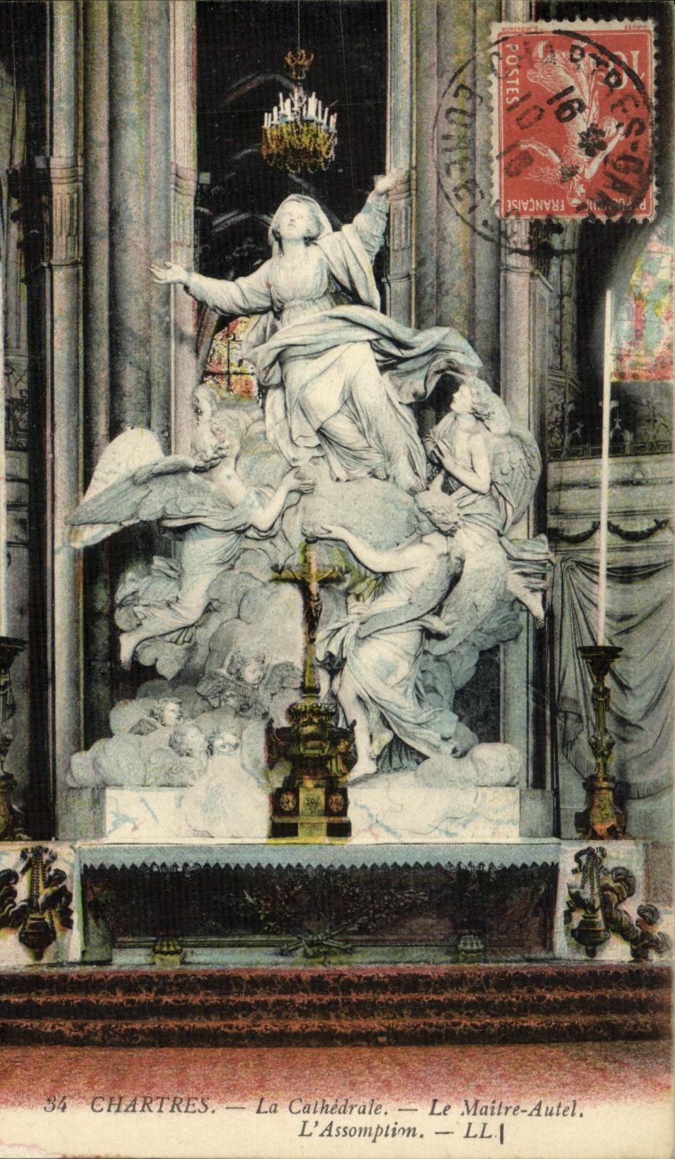 CPA Chartres La Cathedrale La Maitre Autel L Assomption