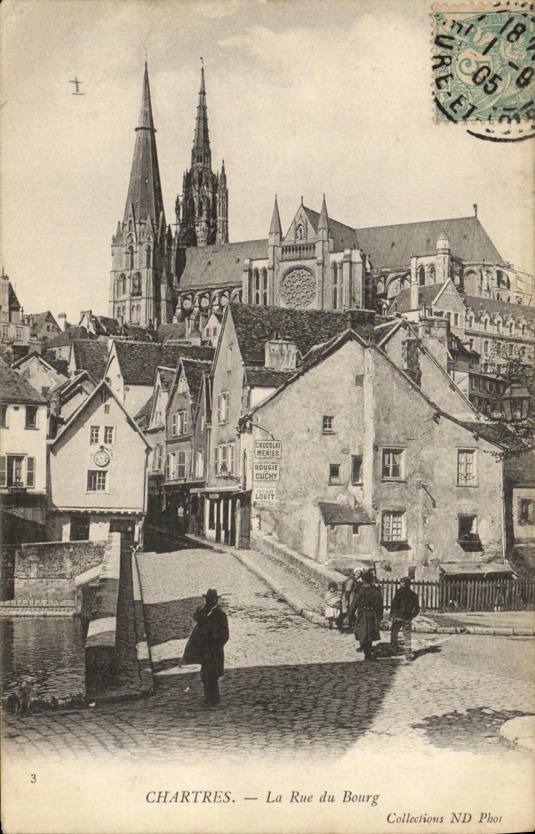 CPA Chartres La Rue du Bourg