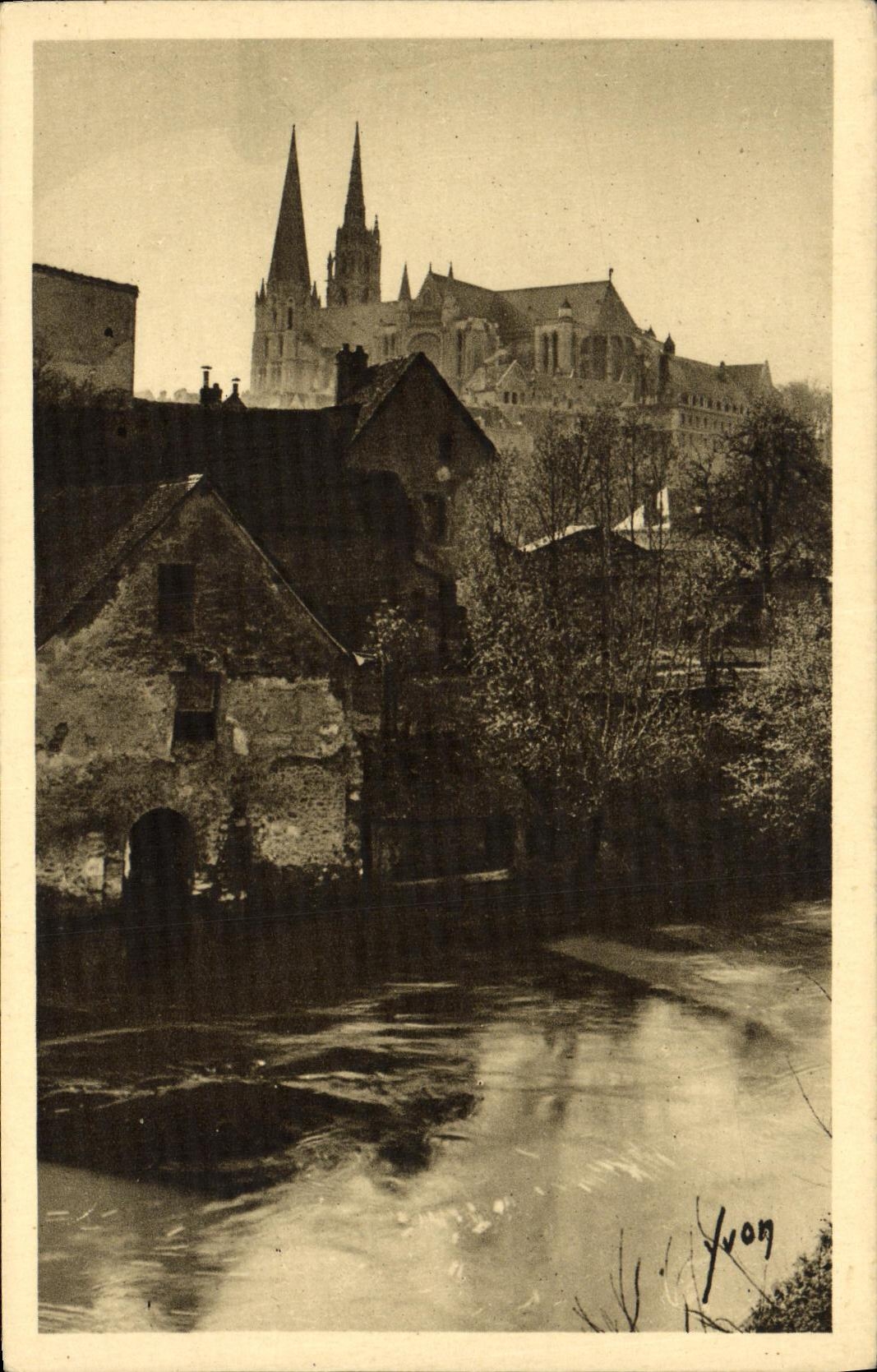 CPA Chartres Matinee de Printemps sur les bords de l Eure