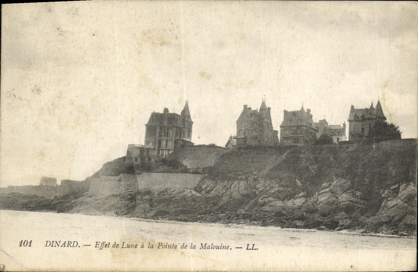 CPA Dinard Effet de Lune a la Pointe de la Malouine