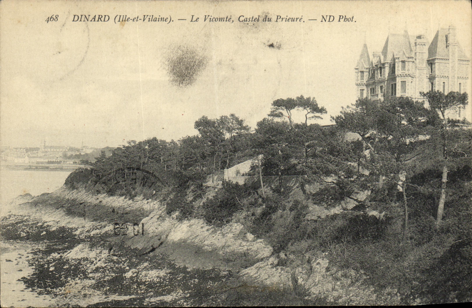 CPA Dinard La vicomte Castel du Prieure
