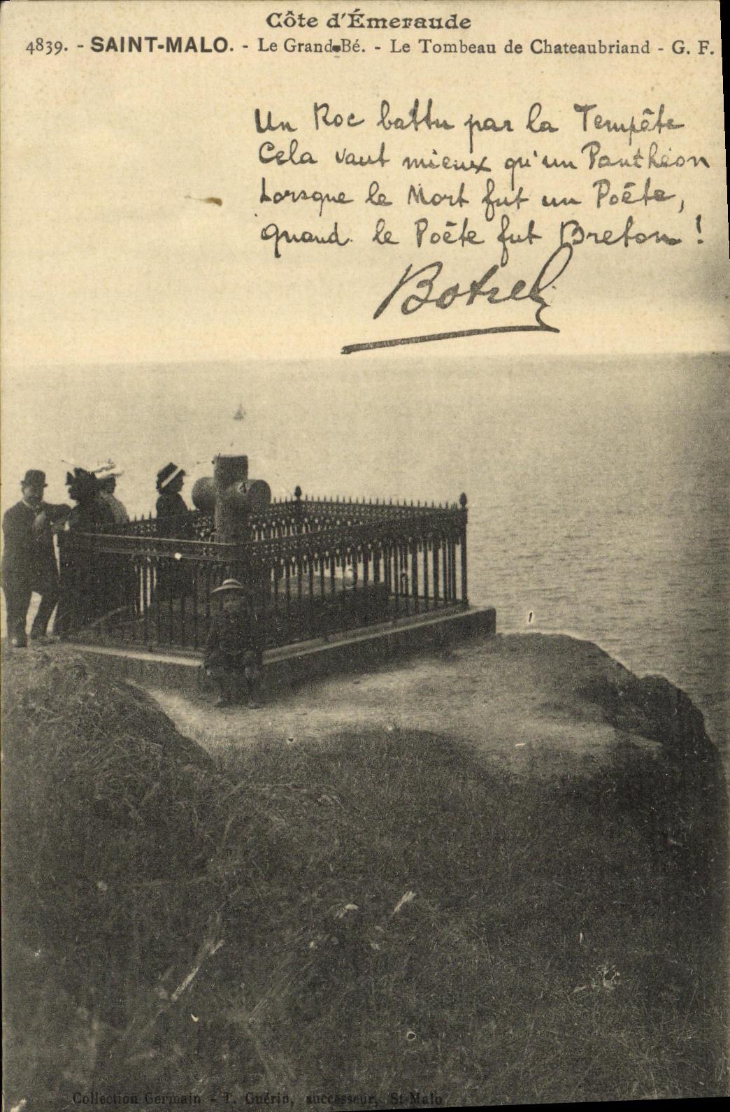 VINTAGE POSTCARD Holy Malo Large Be the Tomb of Chateaubriant