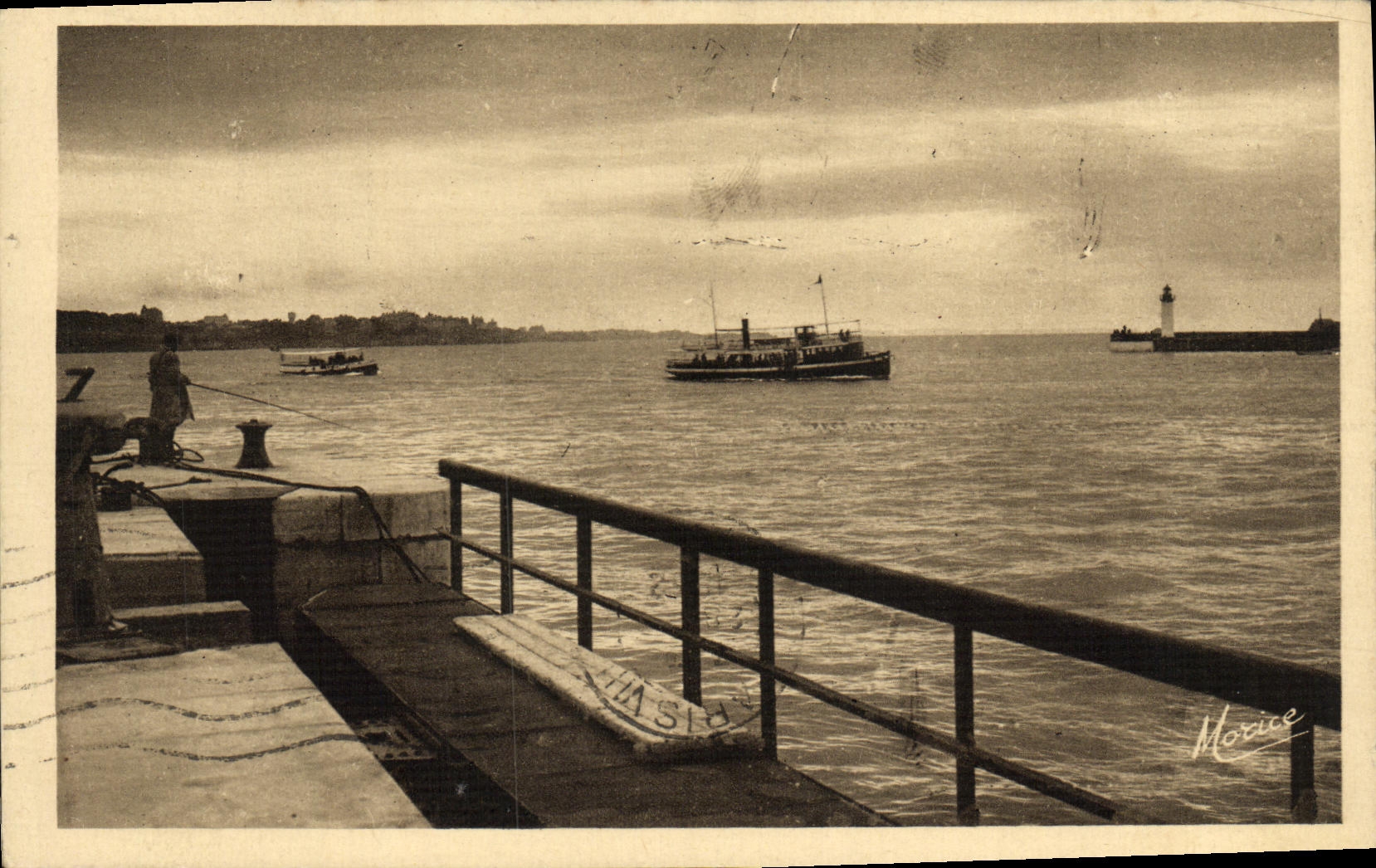 VINTAGE POSTCARD Holy Malo Roads Seen of the Large Lock