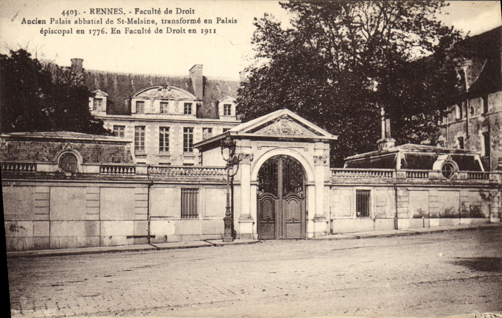 CPA Rennes Faculte de Droit Ancien palais abbatial de St Melaine