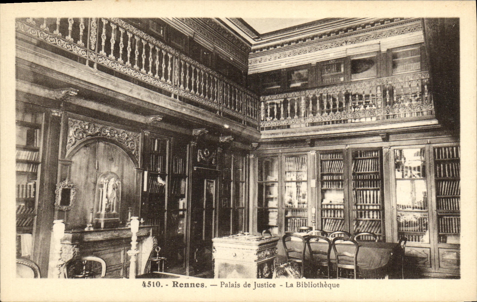 CPA Rennes Palais de Justice La Bibliotheque