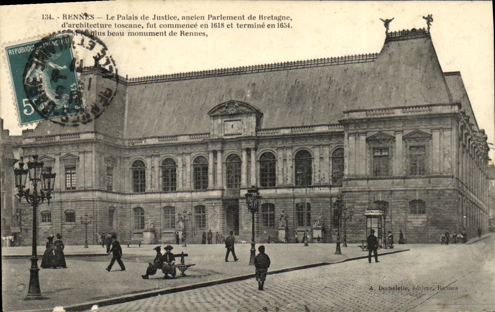 CPA Rennes Palais de Justice ancien Parlement de Bretagne