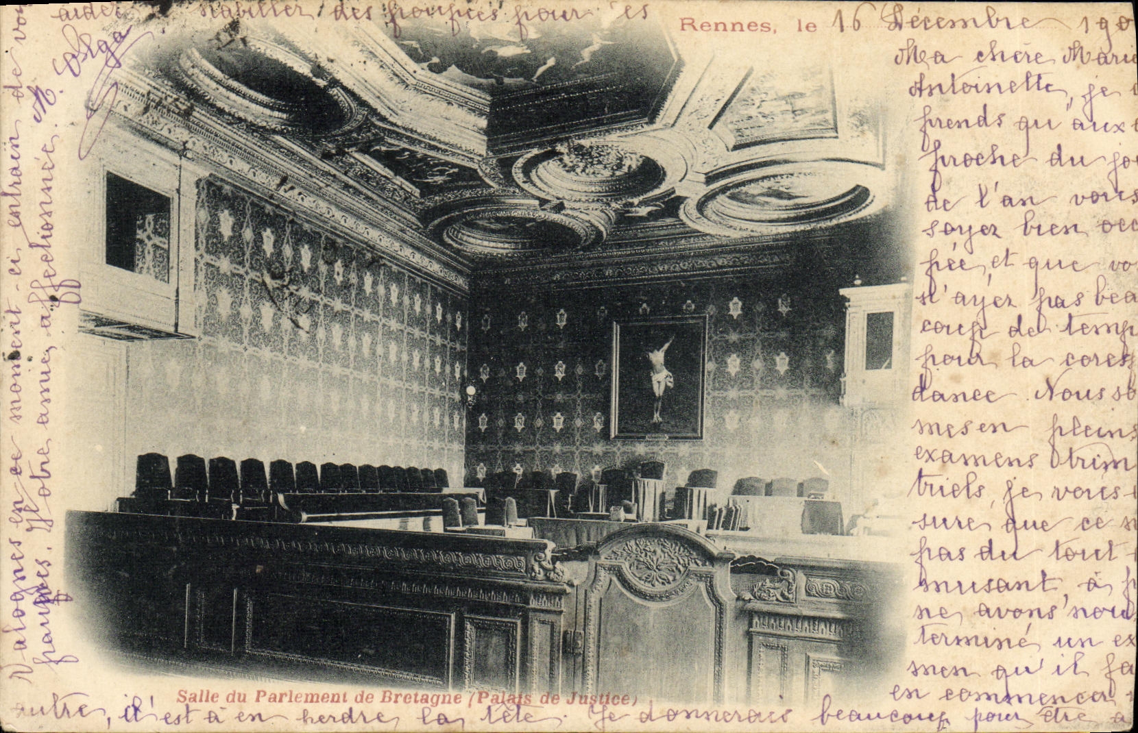 CPA Rennes Salle du parlement de Bretagne Palais de justice