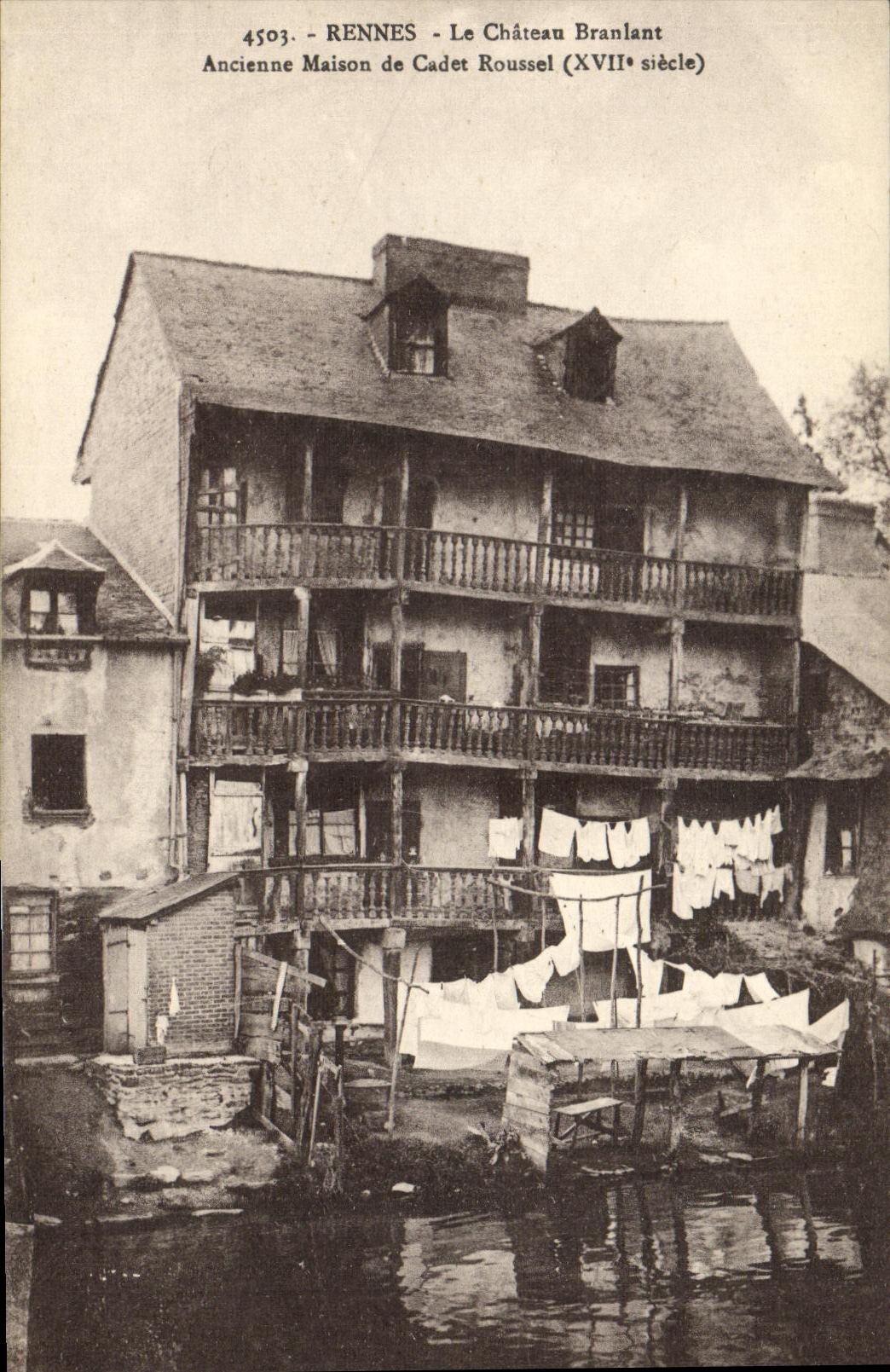 CPA Rennes Le Chateau Branlant ancienne maison de Cadet Roussel