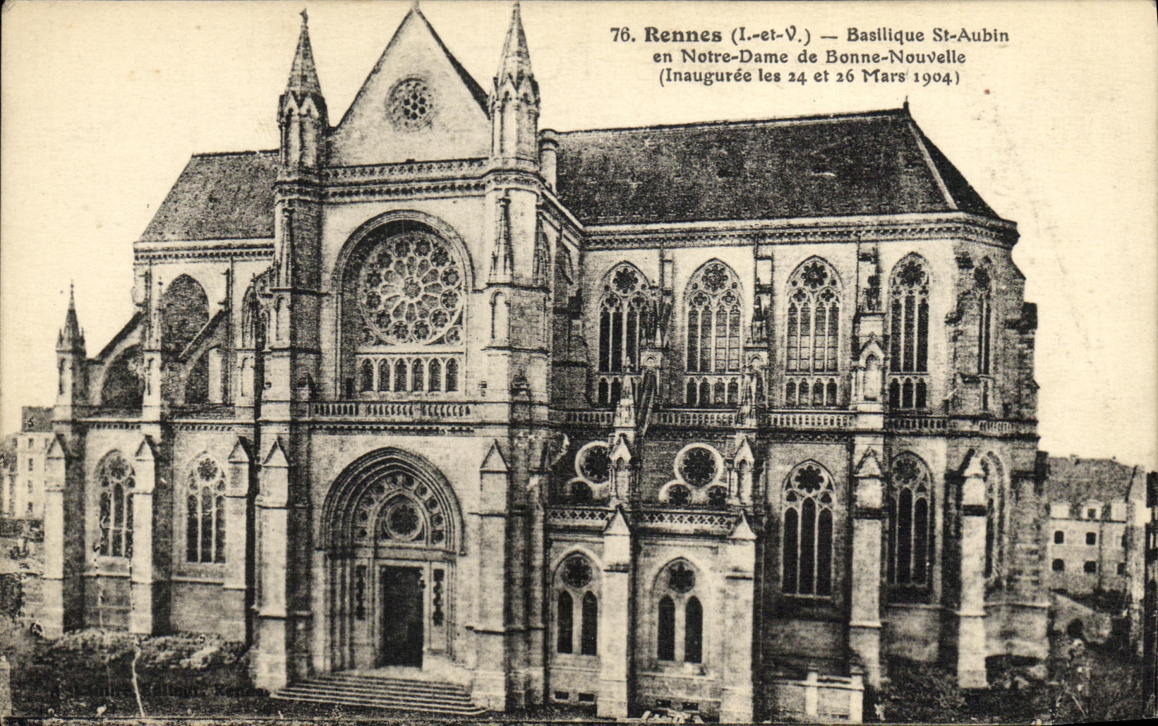 CPA Rennes Basilique St Aubin en Notre Dame de Bonne Nouvelle 