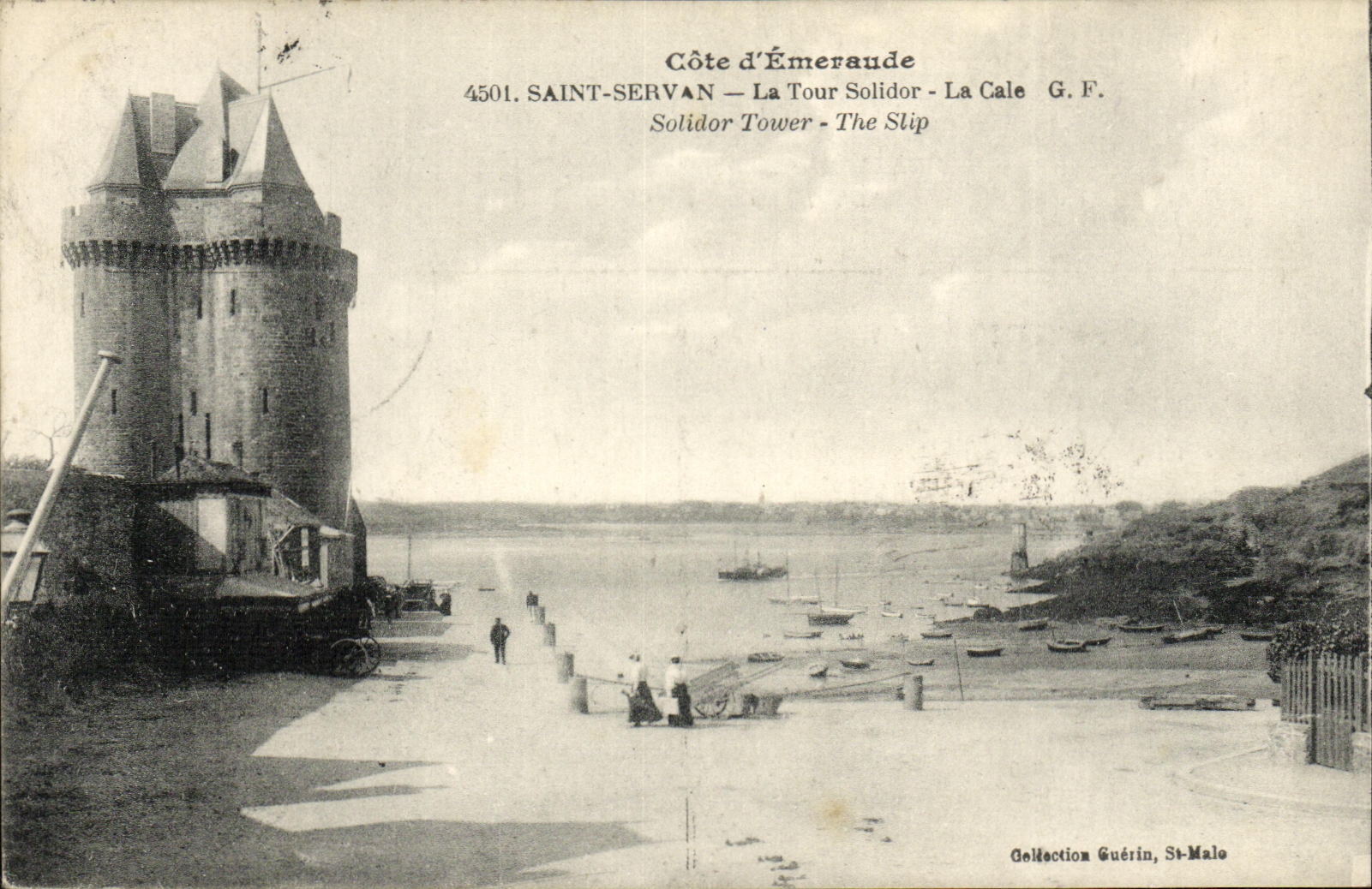 VINTAGE POSTCARD Holy Servan the Solidor Tower the Hold