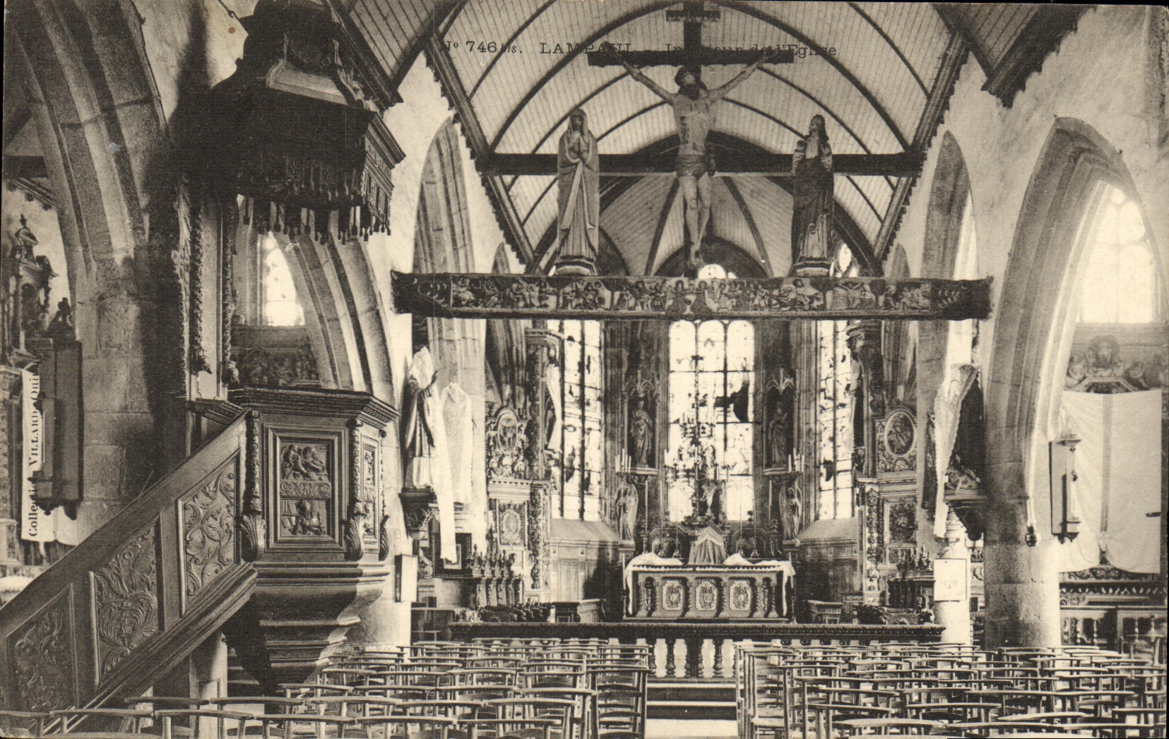 Iglesia de Lampail de la POSTAL de la VENDIMIA