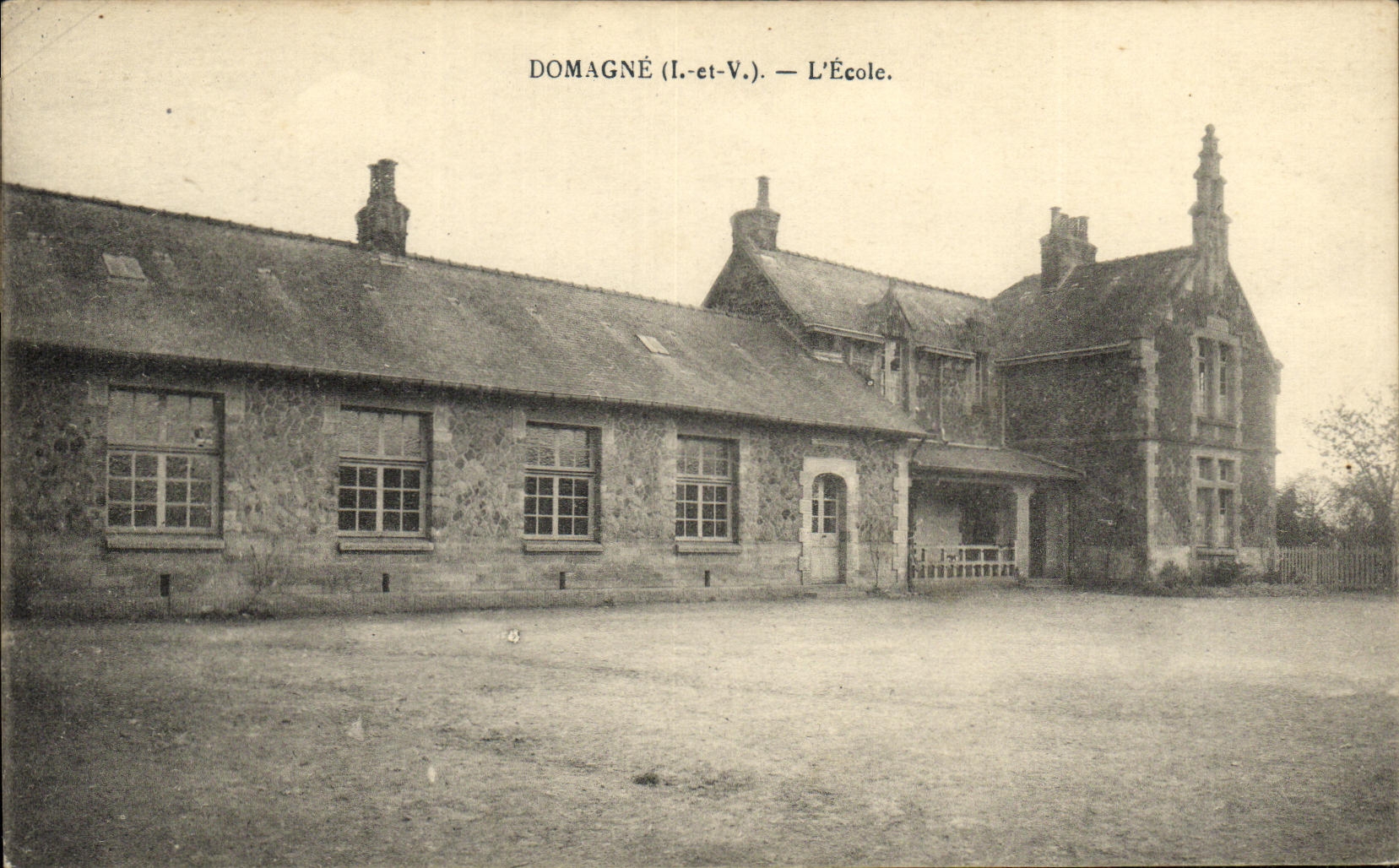 POSTAL Domagne L escuela de la VENDIMIA