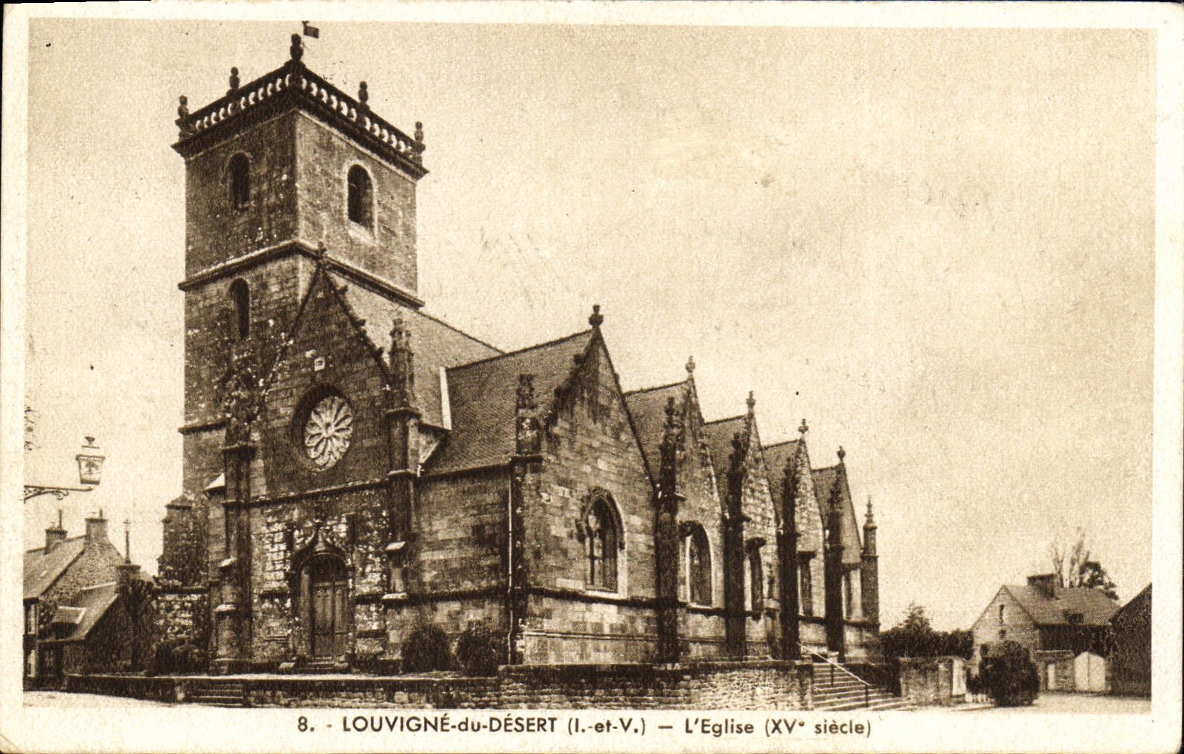 POSTAL Louvigne de la VENDIMIA de los servicios L iglesia