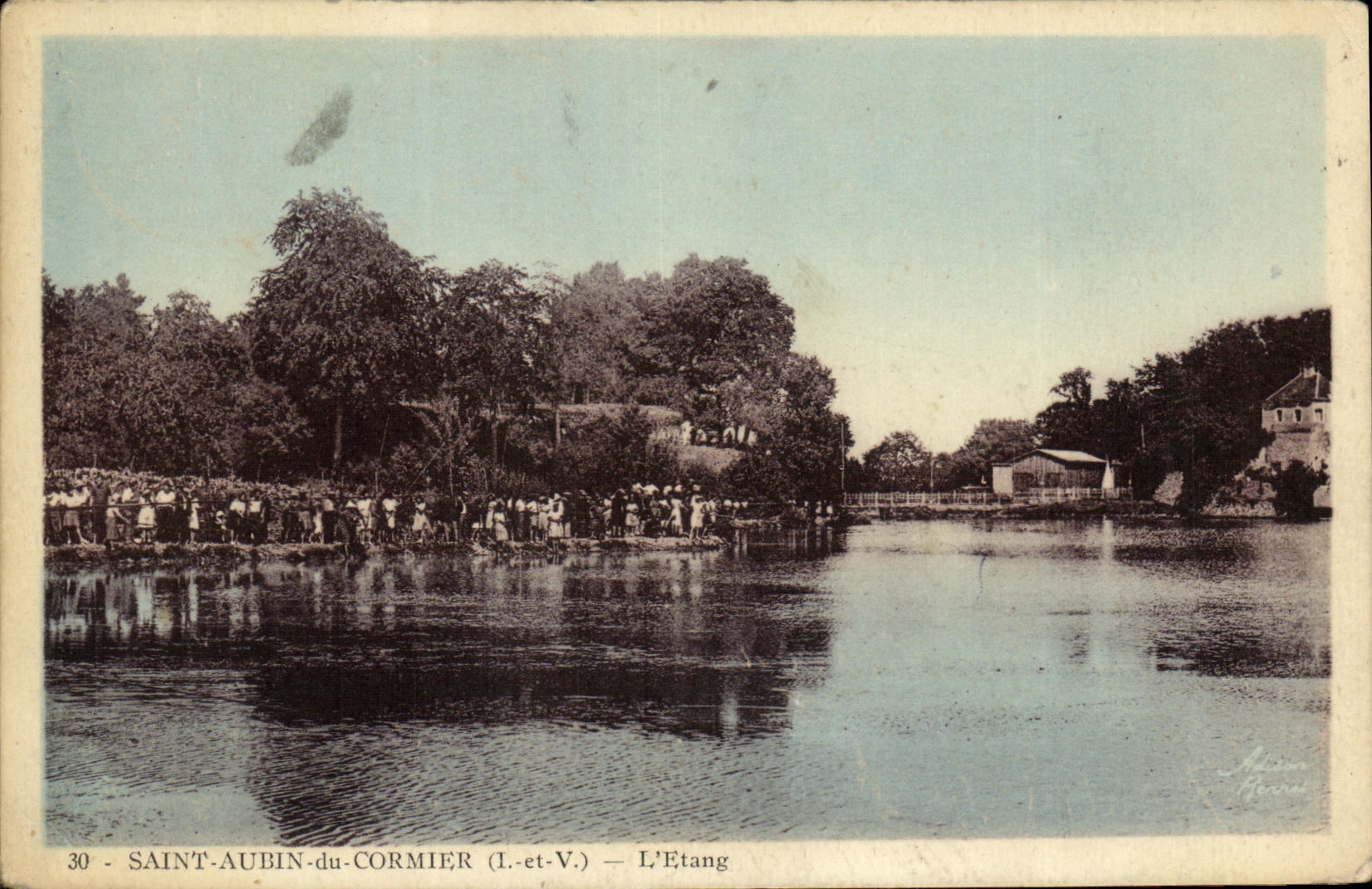 POSTAL Aubin santo de la VENDIMIA de Cormier L charca
