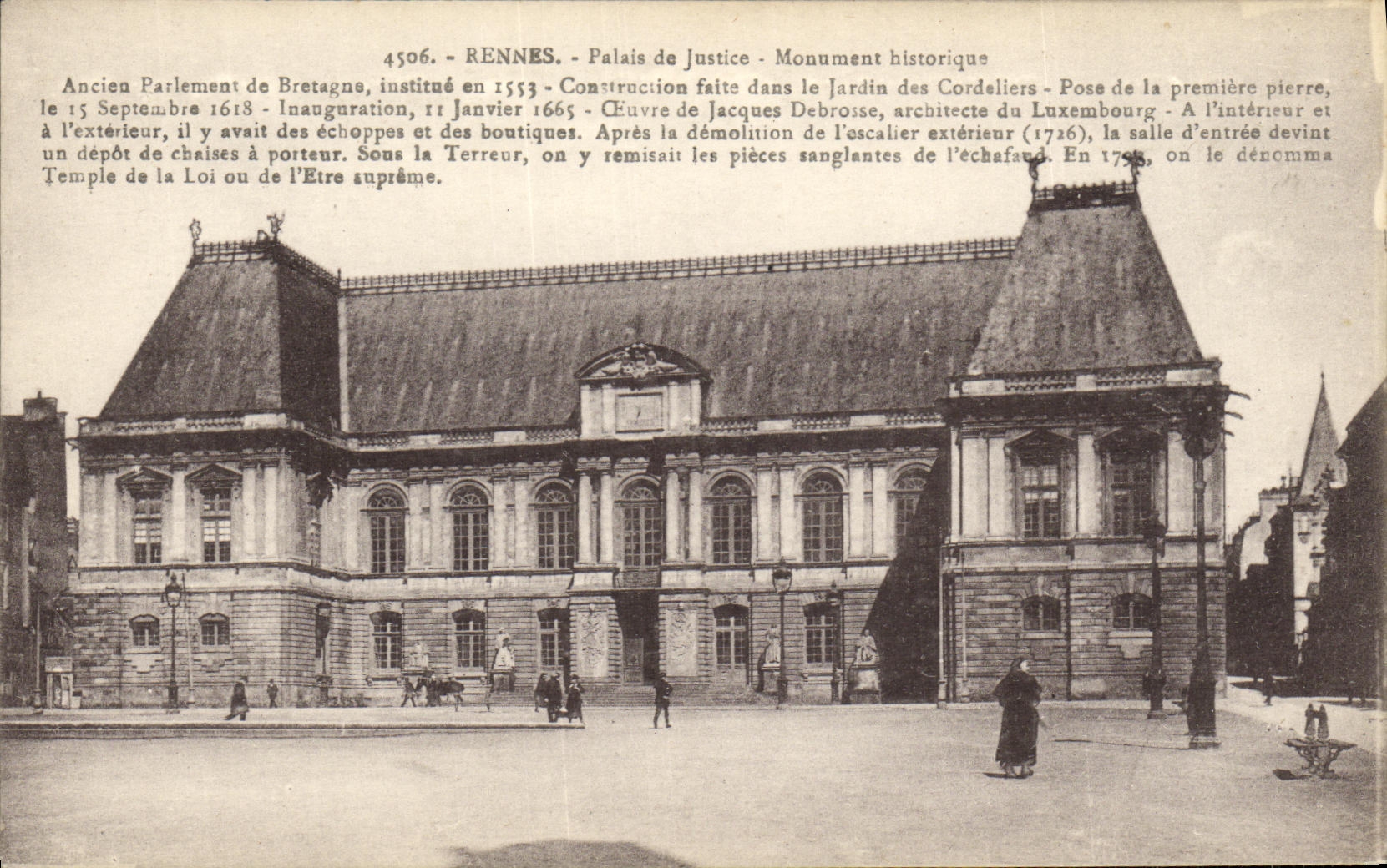 CPA Rennes Fresque du Grand Escaller de L Hotel de Ville 