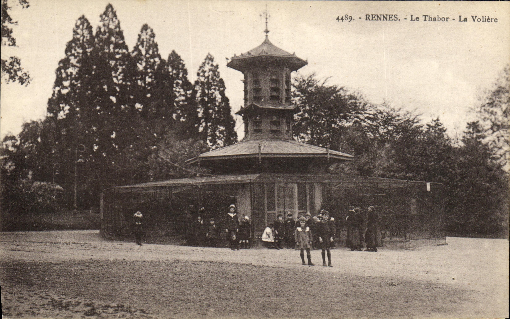 CPA Rennes Le Thabor La Voliere Enfants Oiseaux