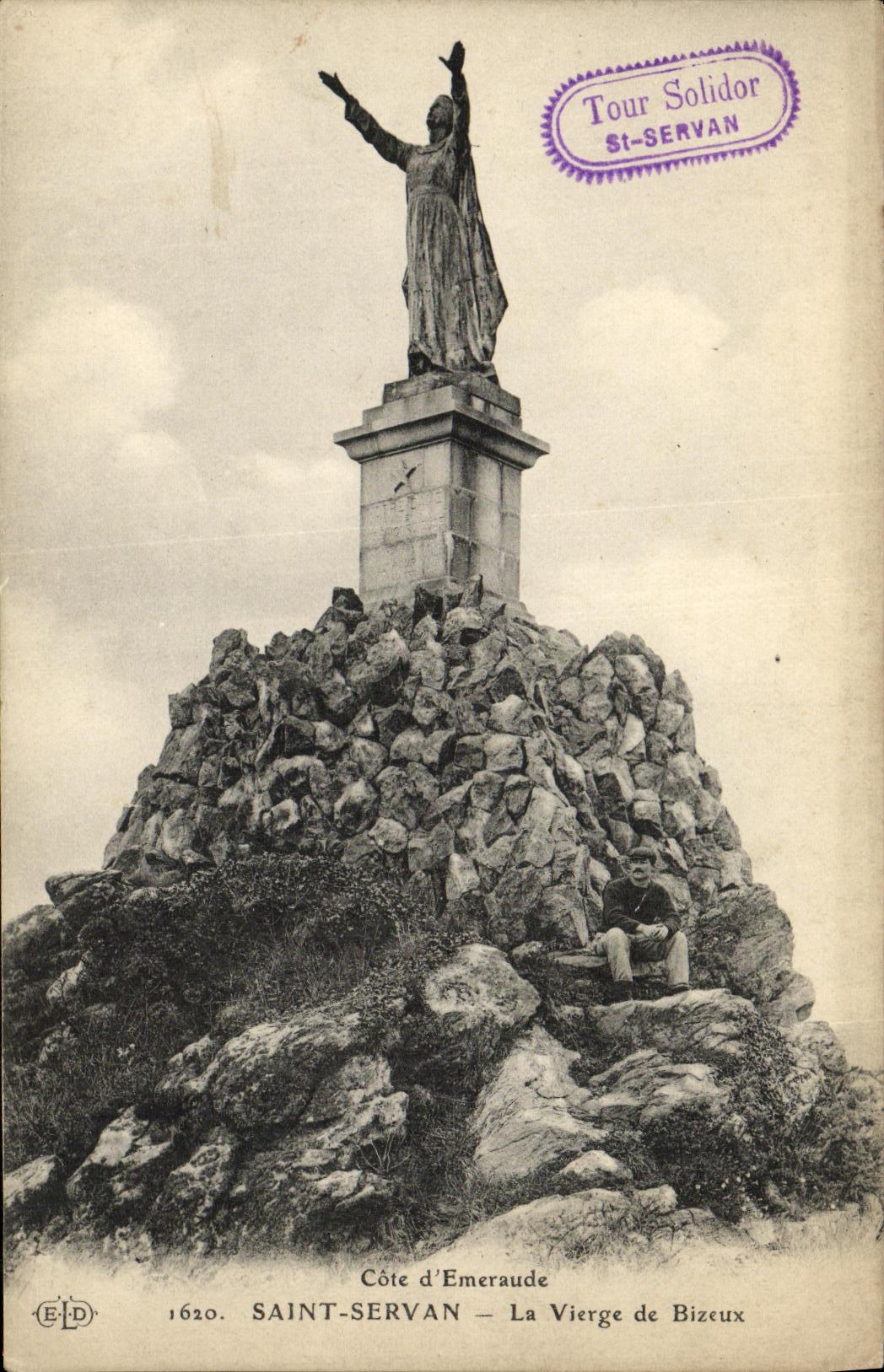 VINTAGE POSTCARD St Servan the Virgin of Bizeux