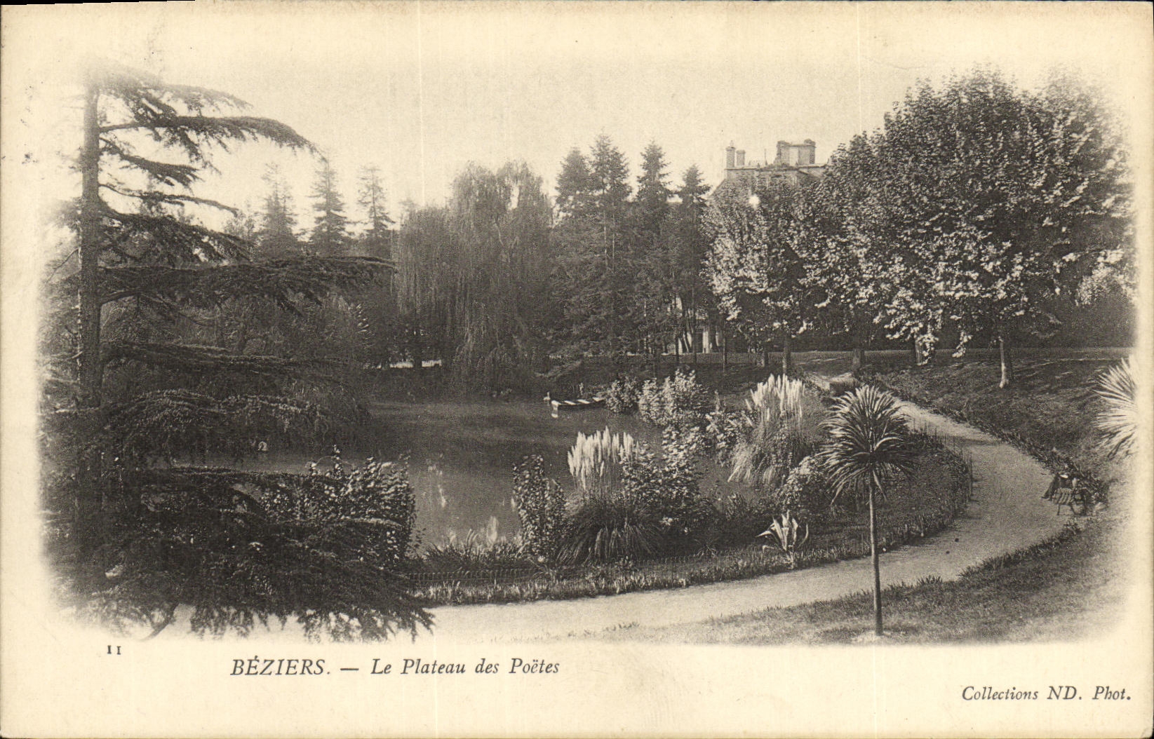 VINTAGE POSTCARD Beziers the Plate of the Poets