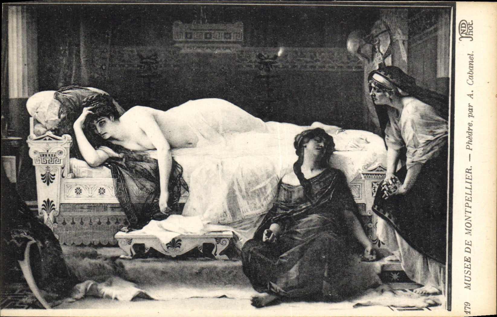 VINTAGE POSTCARD Montpellier Museee Phedre by Cabanet