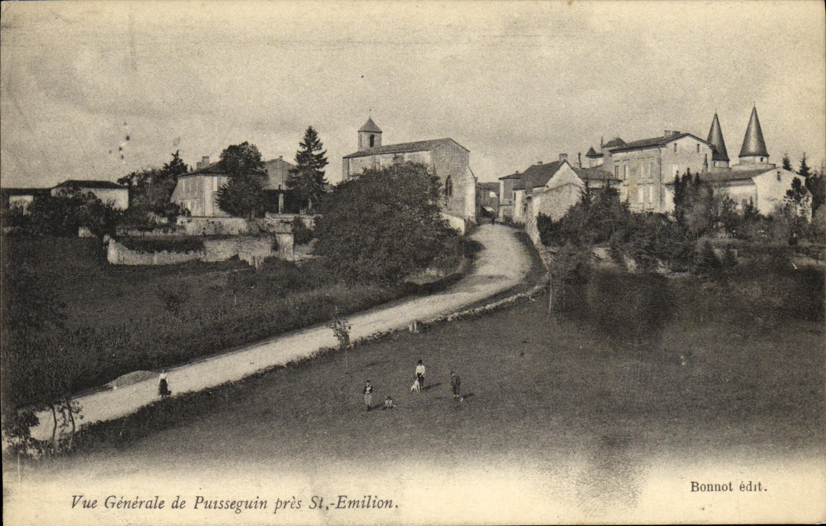 VINTAGE POSTCARD Surroundings of St Emilion View of Puisseguin
