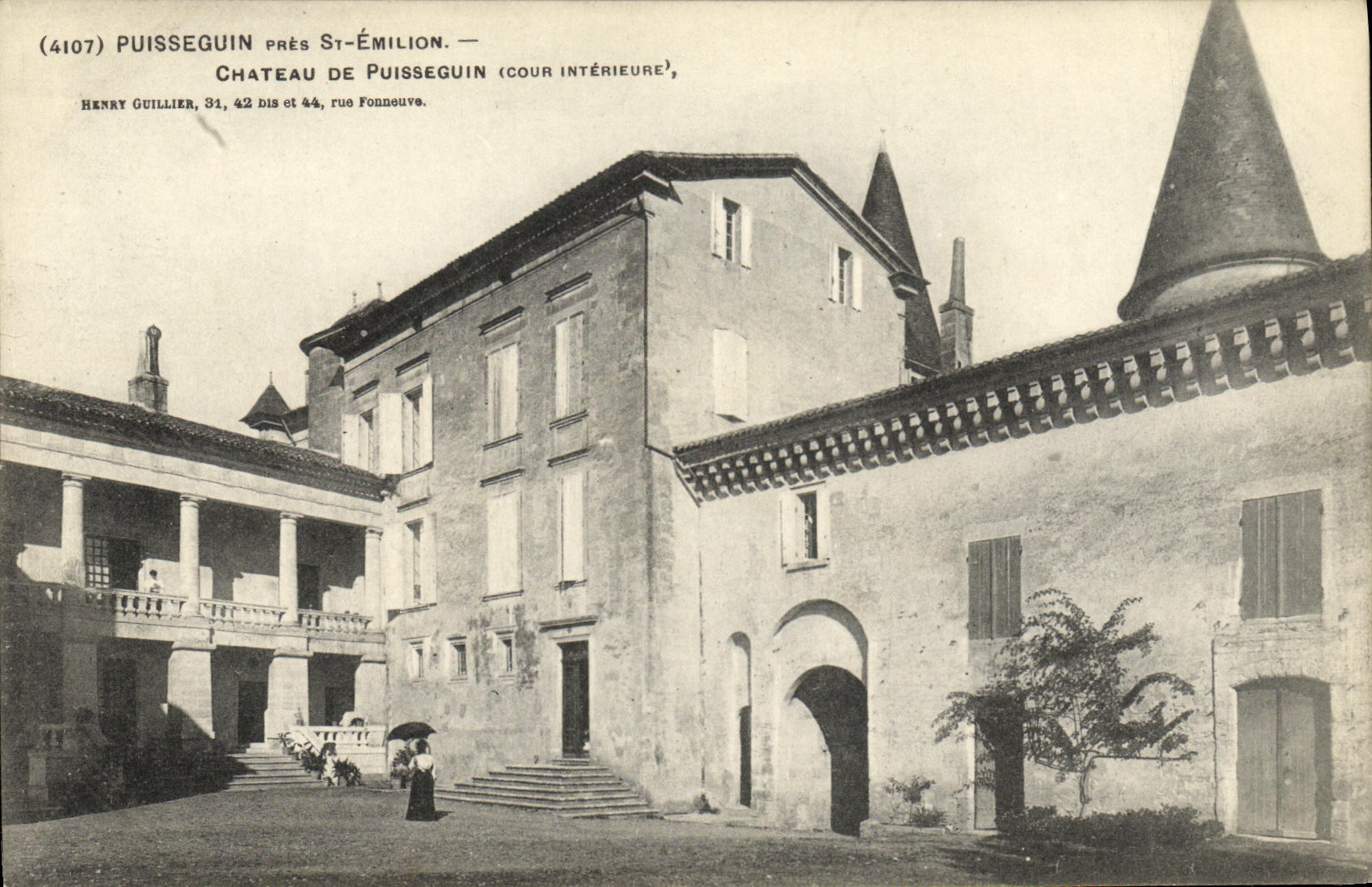 VINTAGE POSTCARD St Emilion Puisseguin Castle De Puisseguin