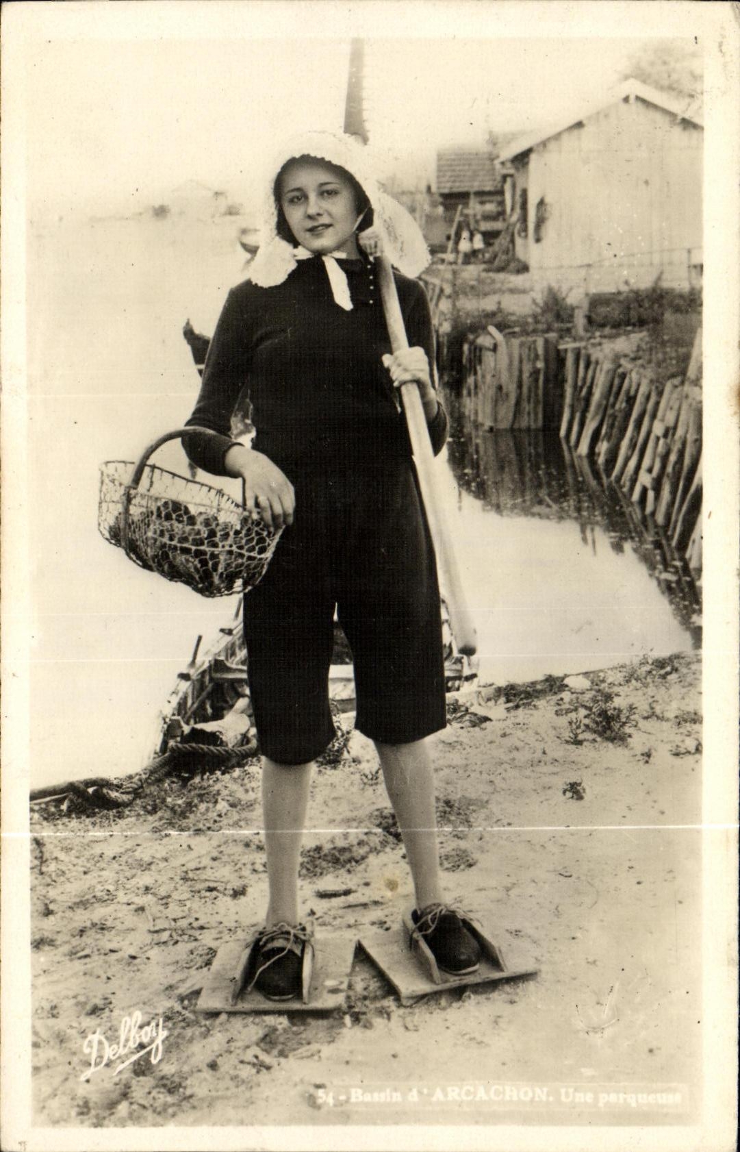 MODERN CARD Basin D Arcachon parqueuse Oysters Ostreiculture Trades