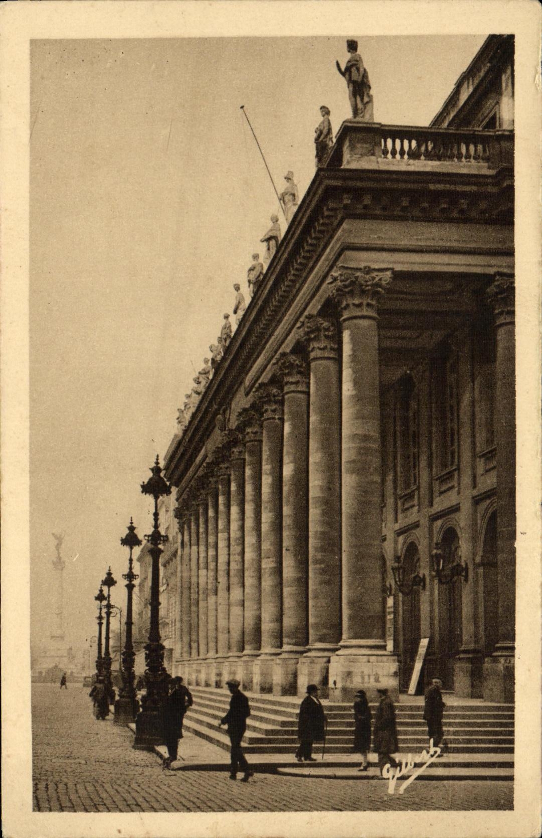 CPA Bordeaux Facade du grand theatre