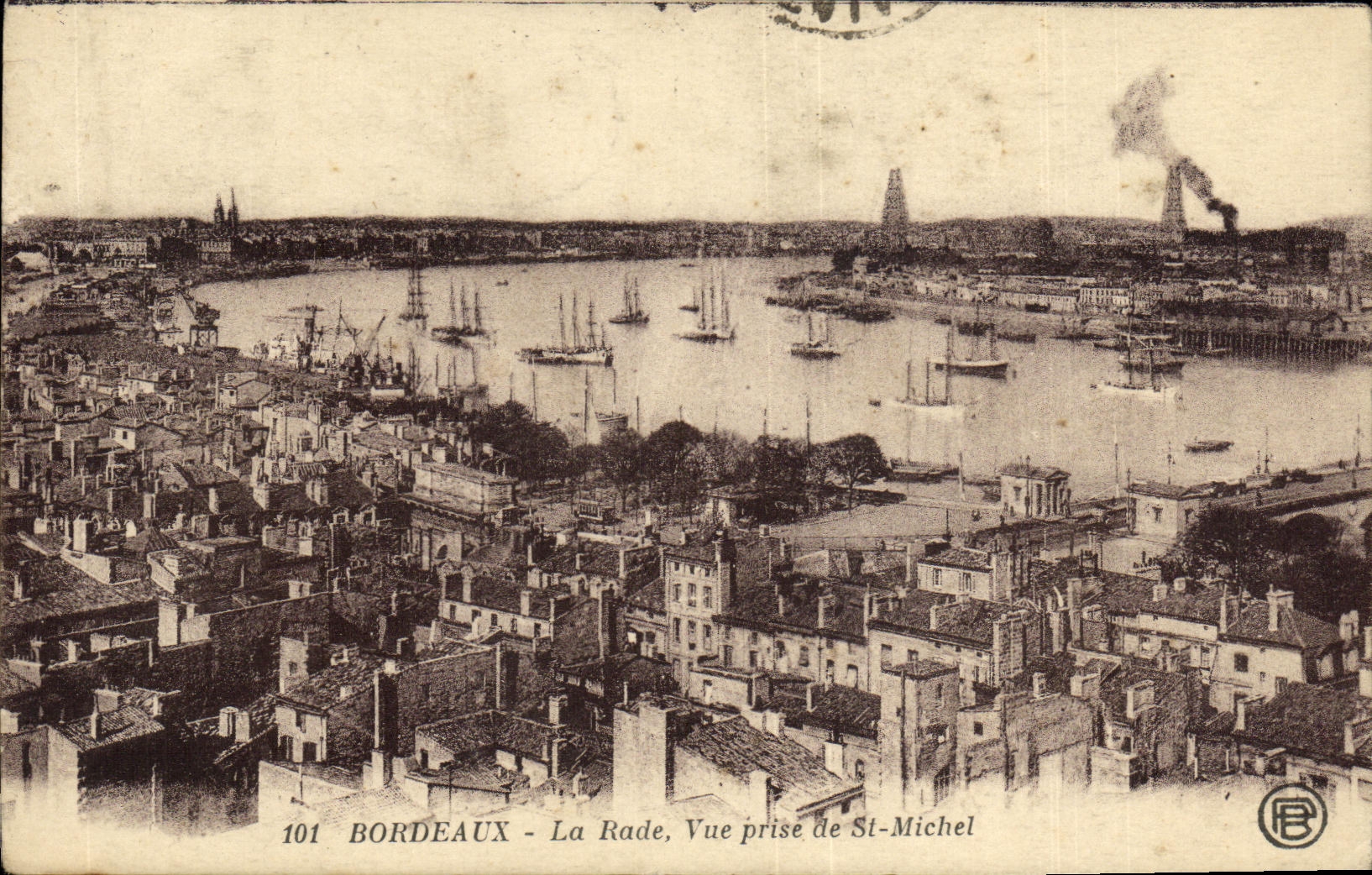 CPA Bordeaux La Rade Vue Prise de St Michel