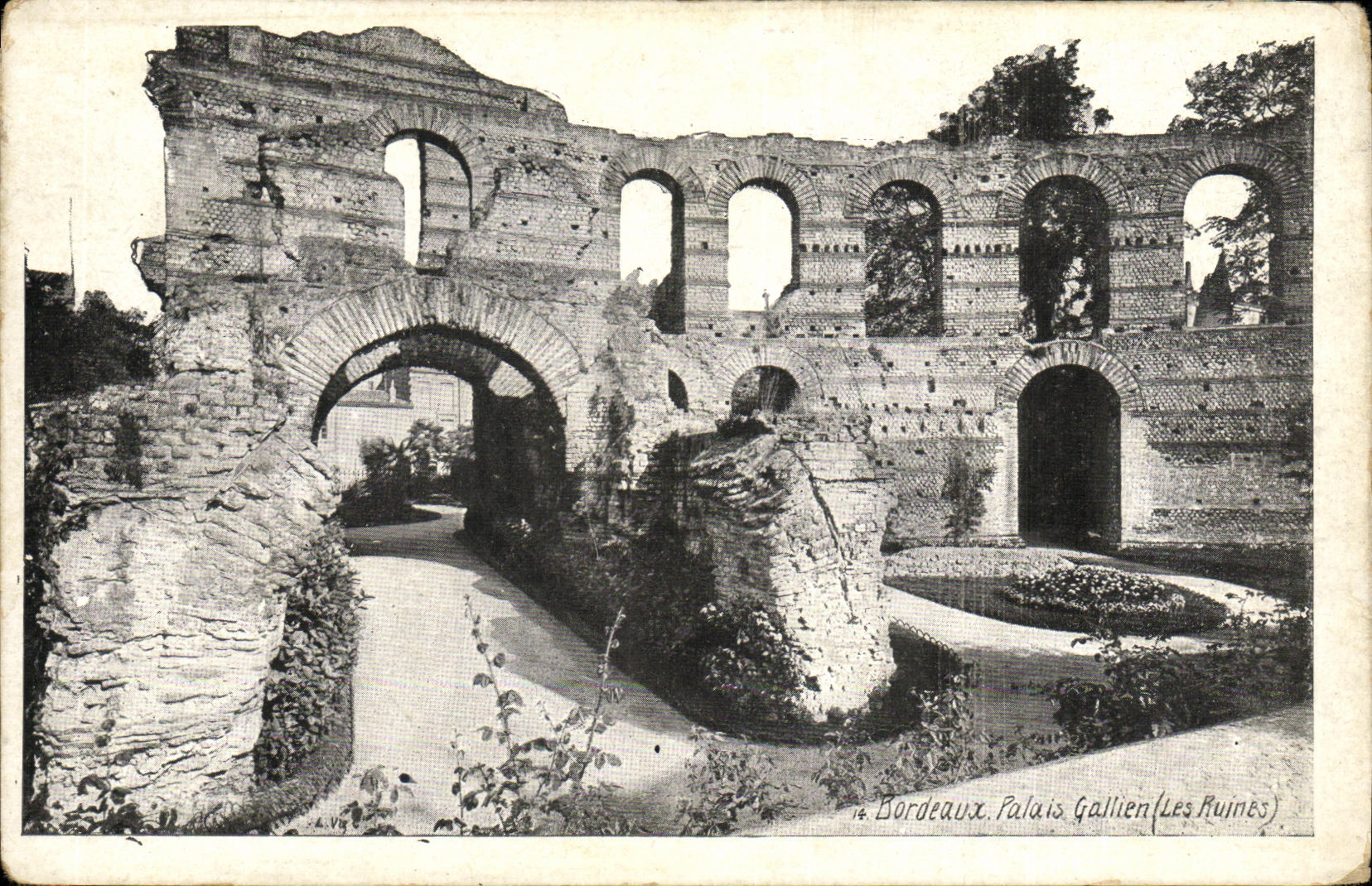 CPA Bordeaux Palais Galien les ruines