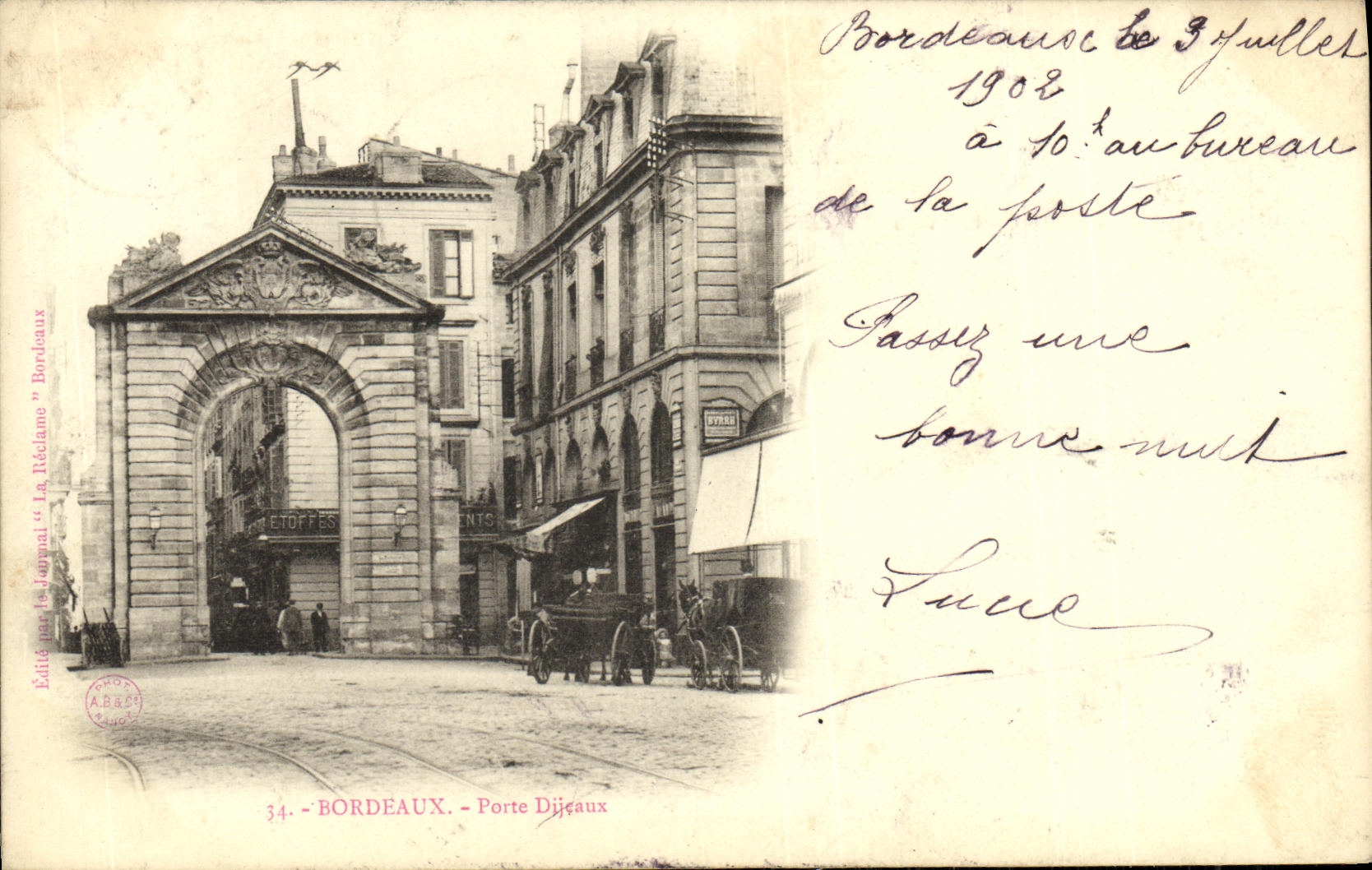 CPA Bordeaux Porte Dijeaux