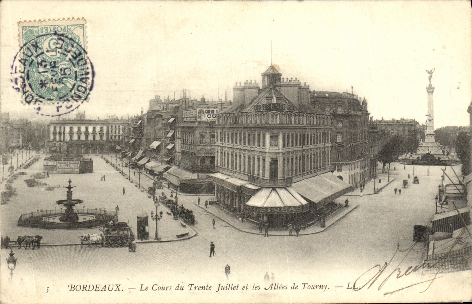 CPA Bordeaux Cours du Trente Juillet et les allees de Tourny