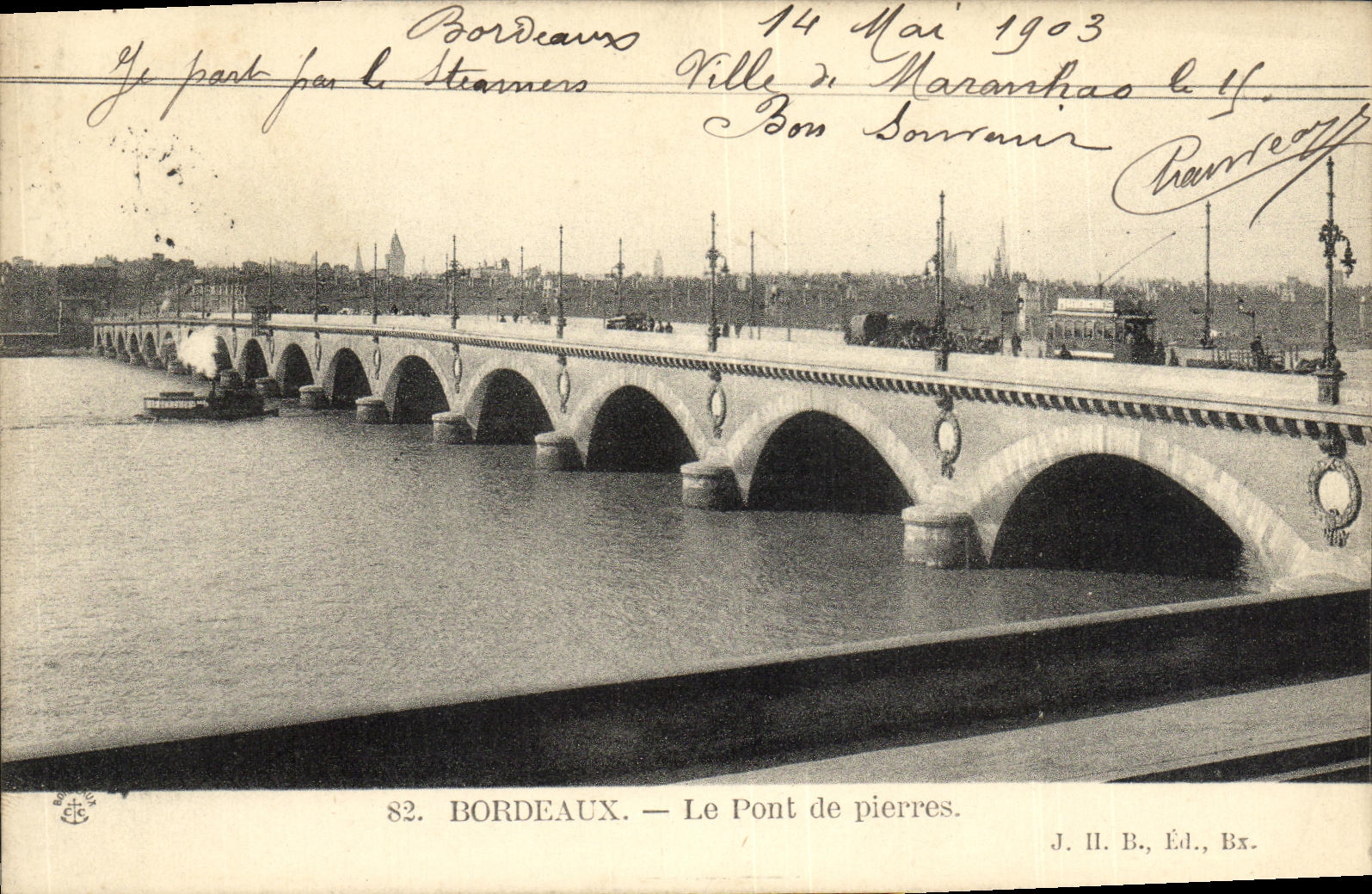 CPA Bordeaux Le Pont de Pierres