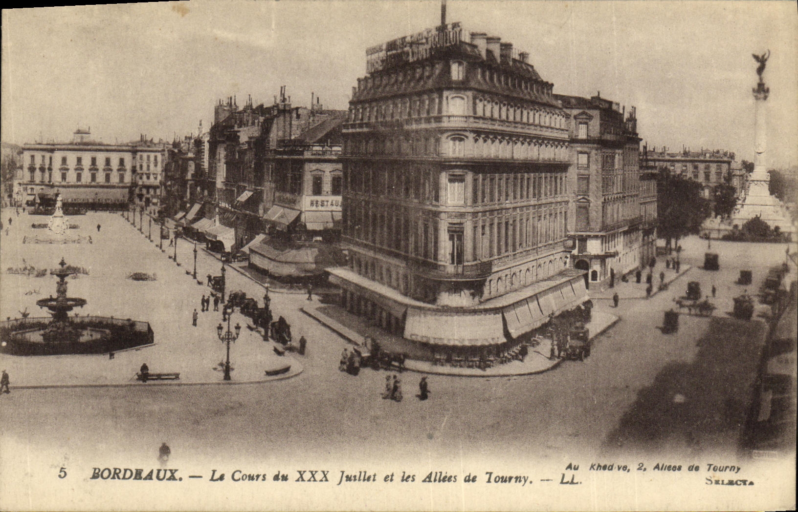 CPA Bordeaux Le Cours du XXX Juillet et les allees de Tourny