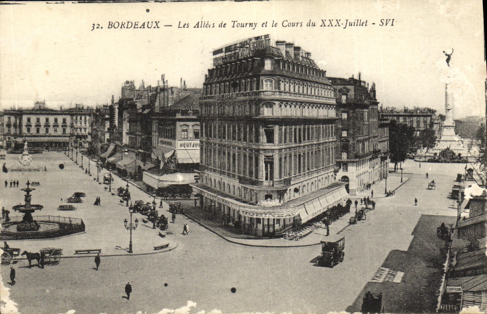CPA Bordeaux Le Cours du XXX Juillet et les allees de Tourny