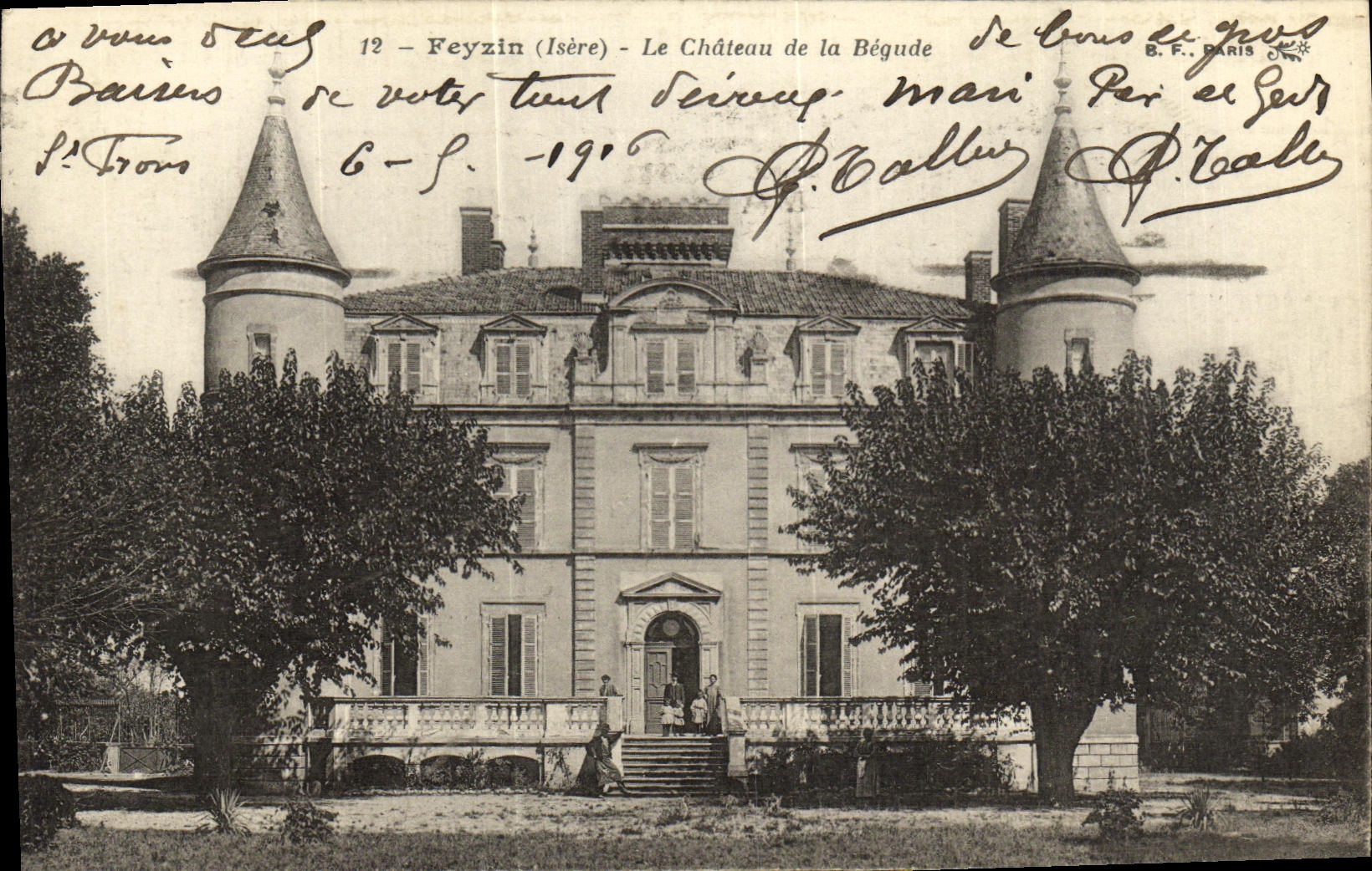 VINTAGE POSTCARD Feyzin the Castle of Begude
