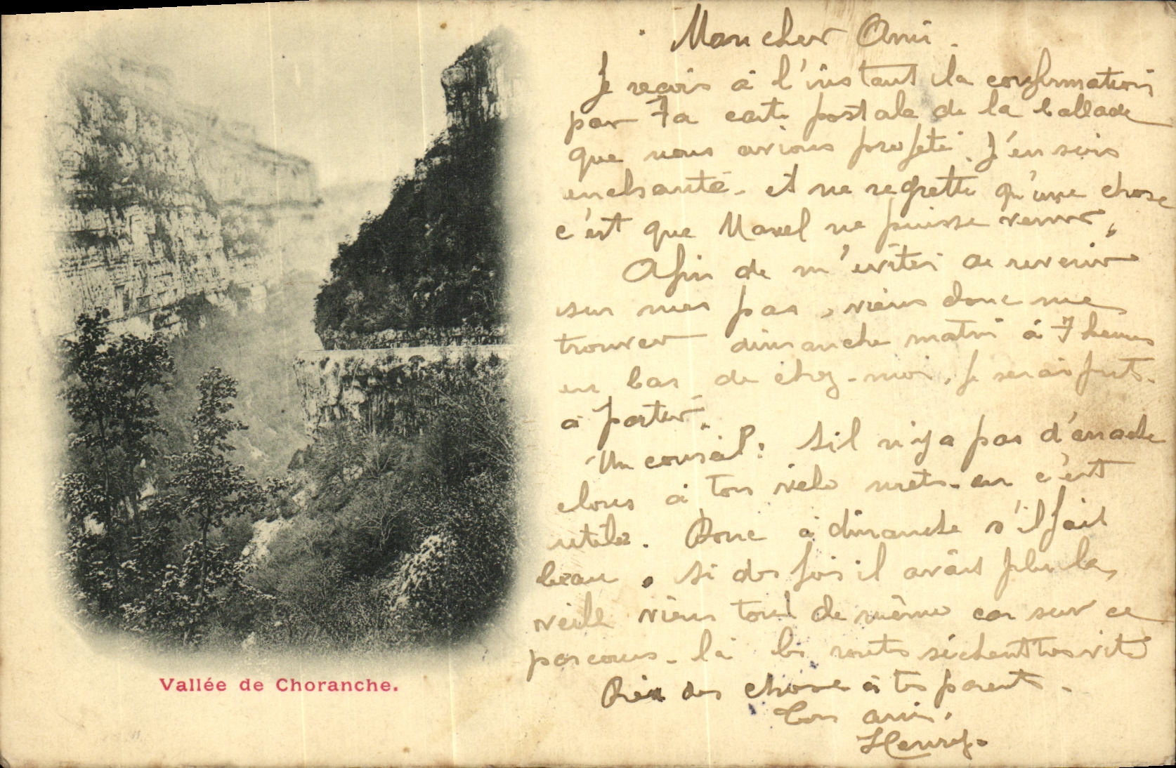 VINTAGE POSTCARD Valley of Choranche
