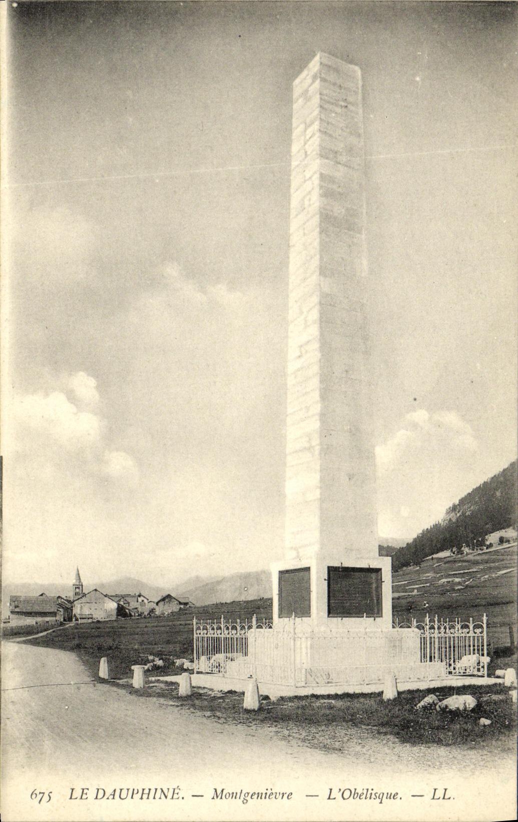 VINTAGE POSTCARD Dauphine Montgenievre L Obelisk
